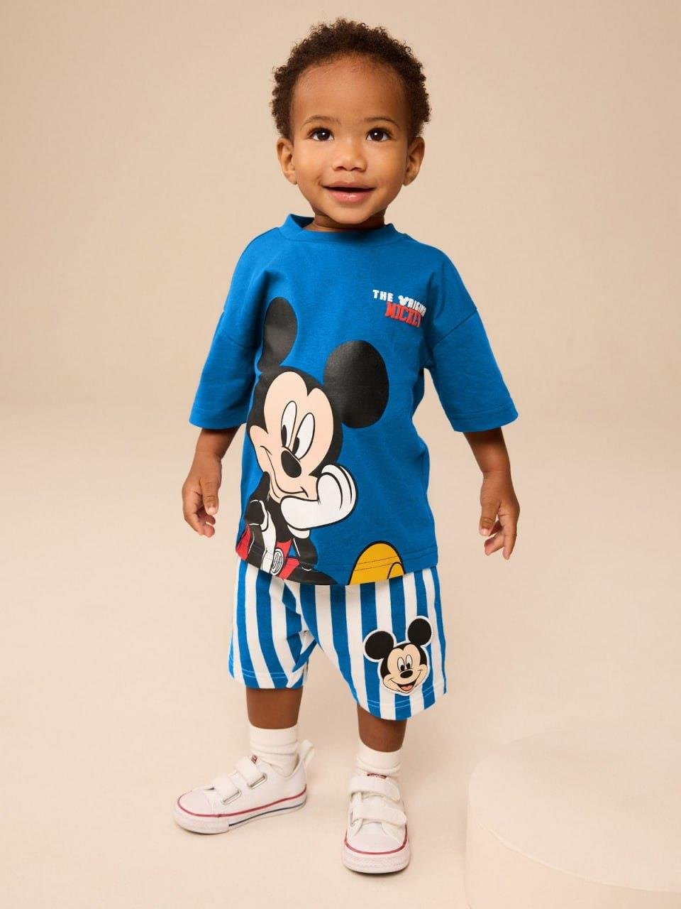 10197 Kids Mickey Şeritli Takım 2/3-7-8 Yaş