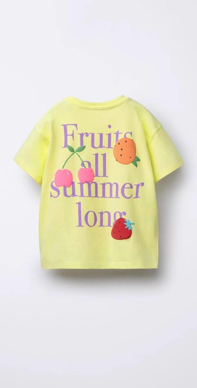 10207 Kids Fruits Baskılı Takım 3-4/9-10 Yaş