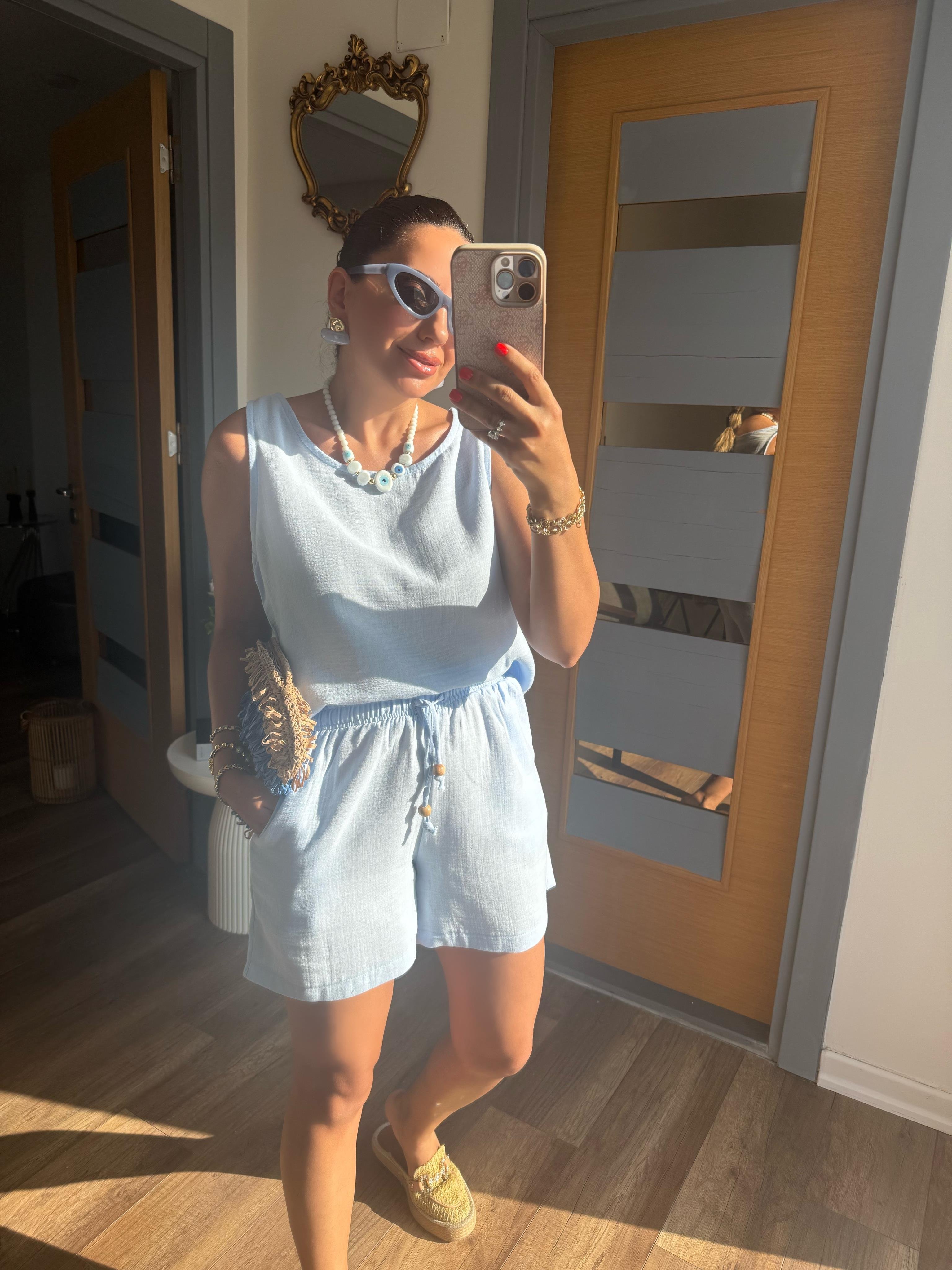 10390 Bluz Şort Takım