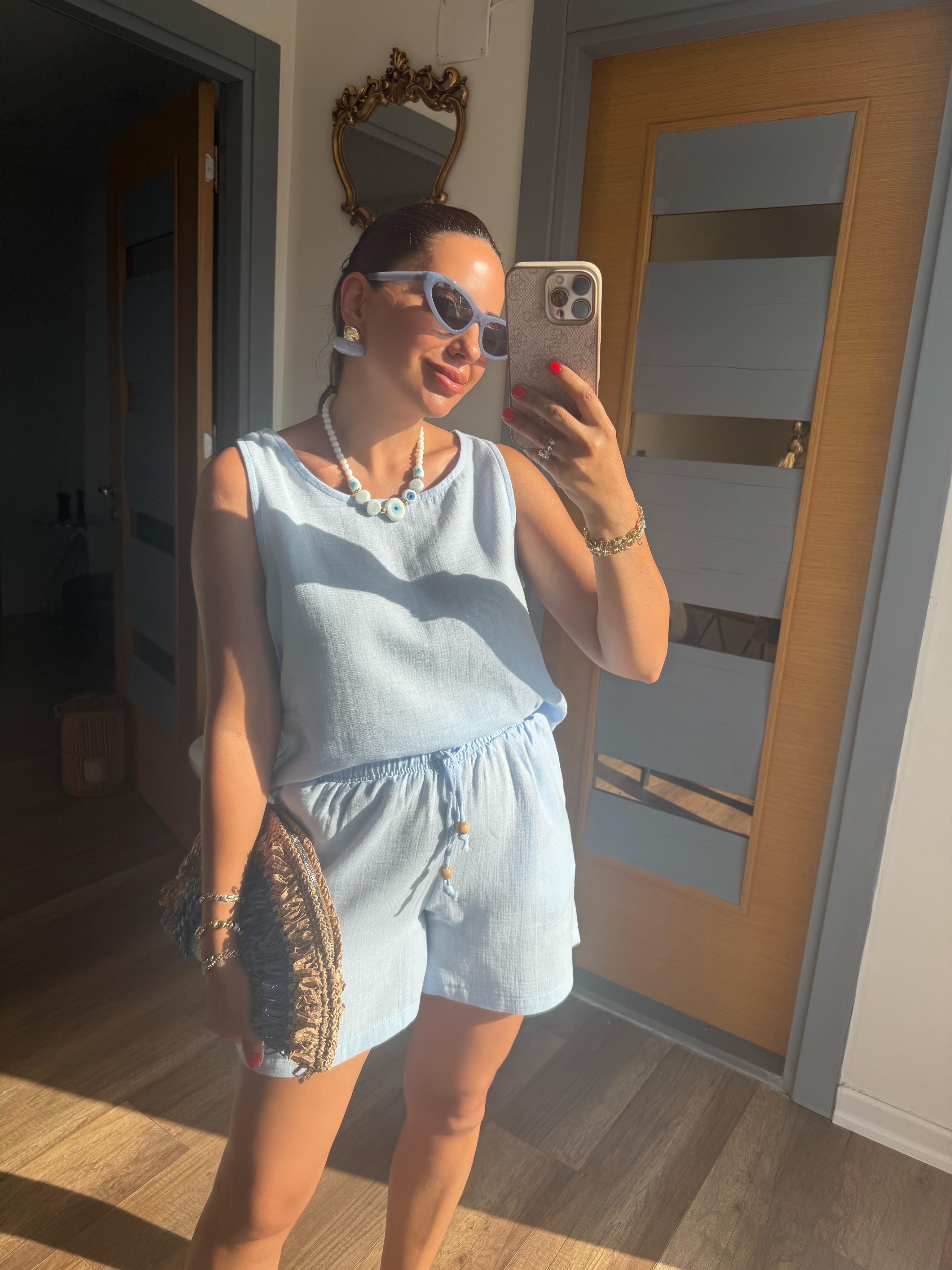 10390 Bluz Şort Takım