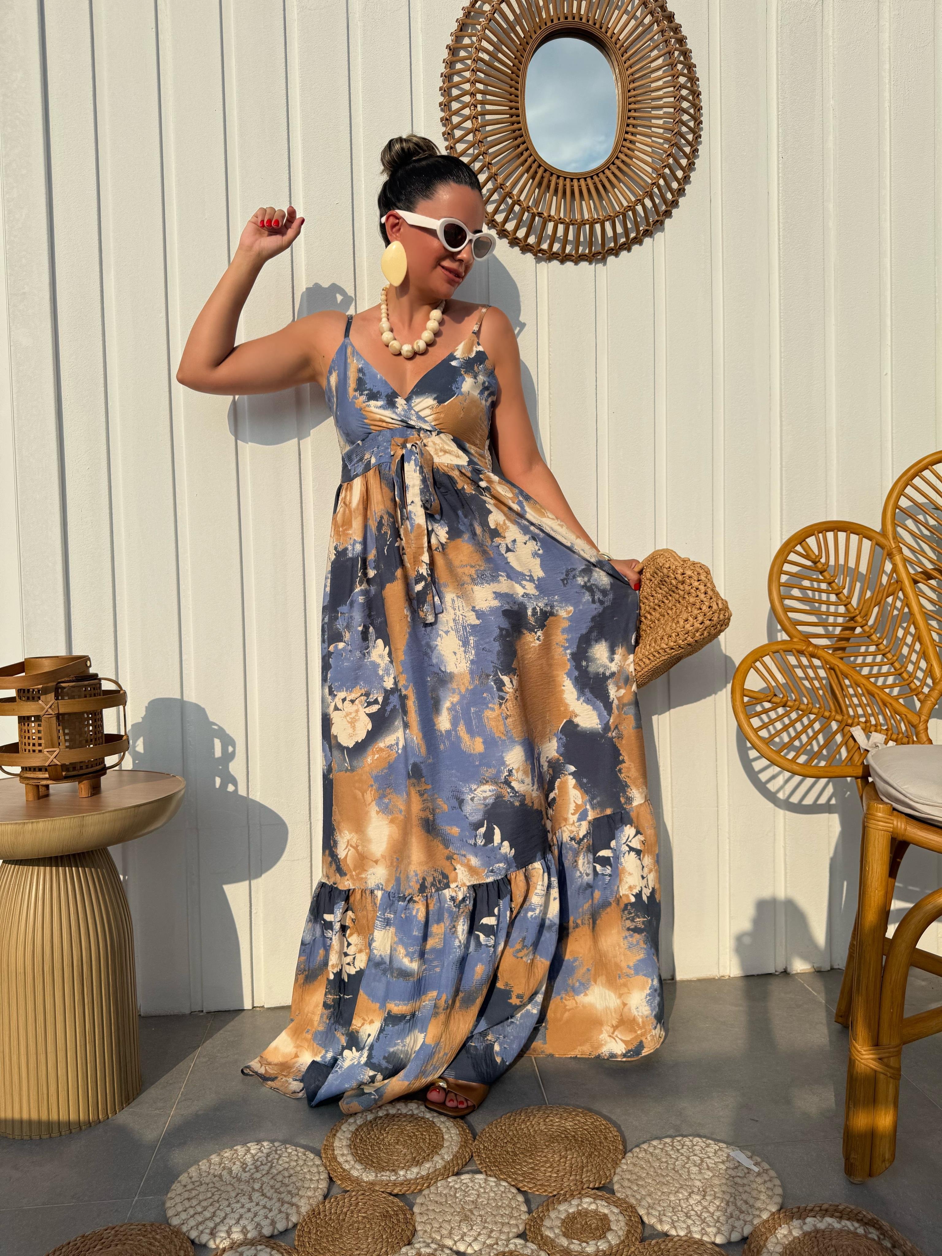 10440 İp Askılı Kruvaze Elbise