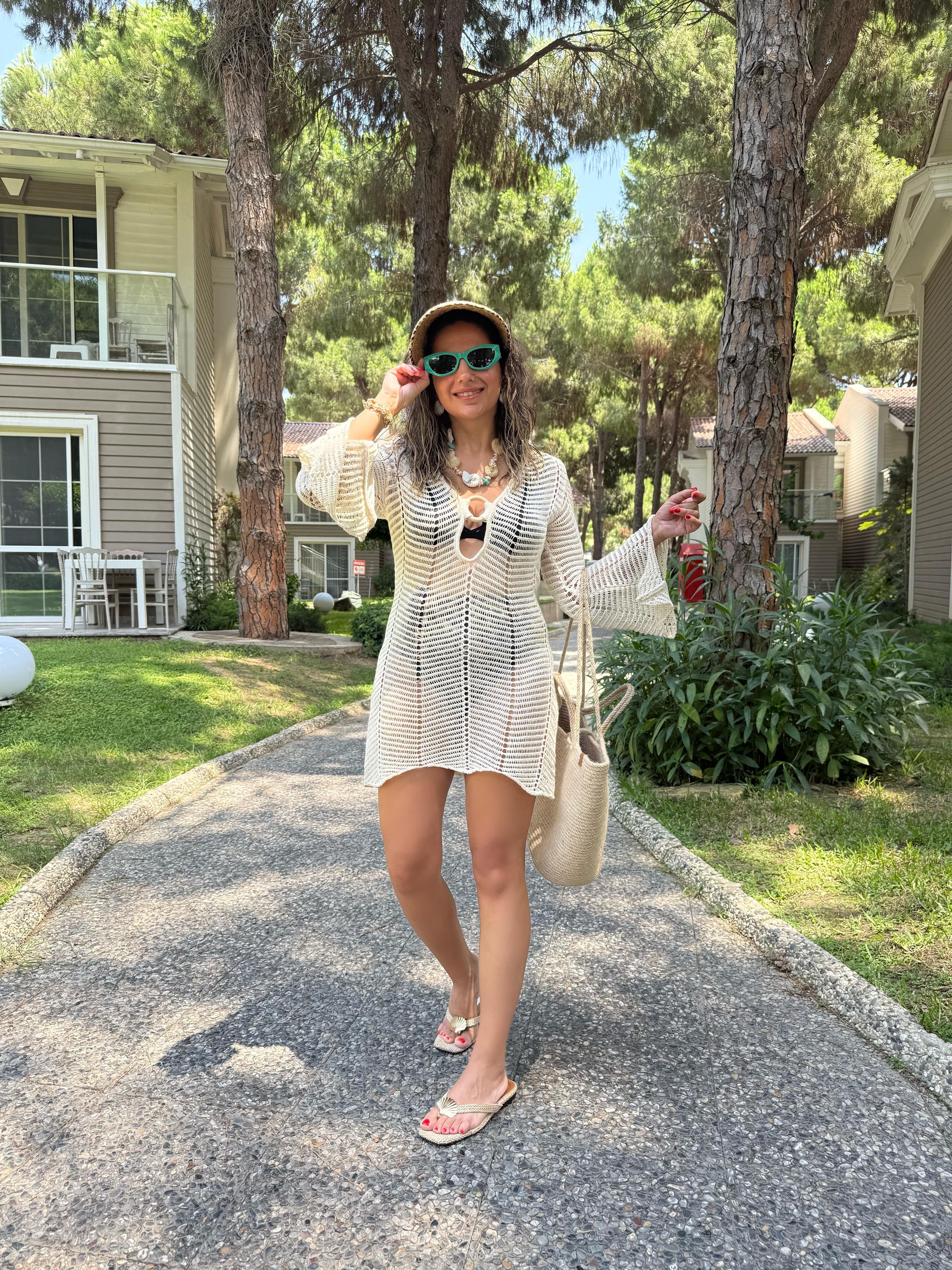 10456 Önü Halkalı Tunik Elbise