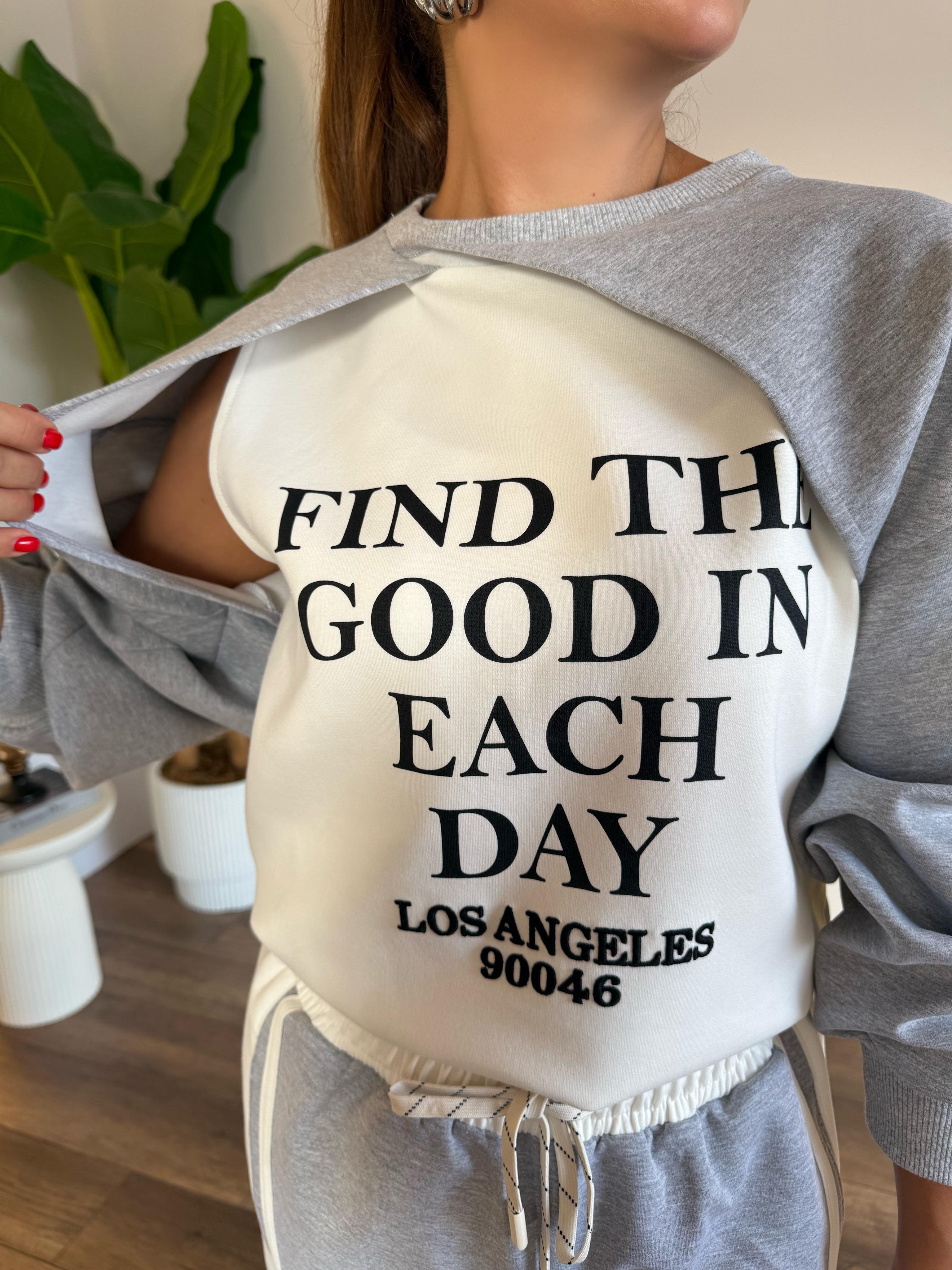 10530 Önü Yazı Baskılı Sweatshirt