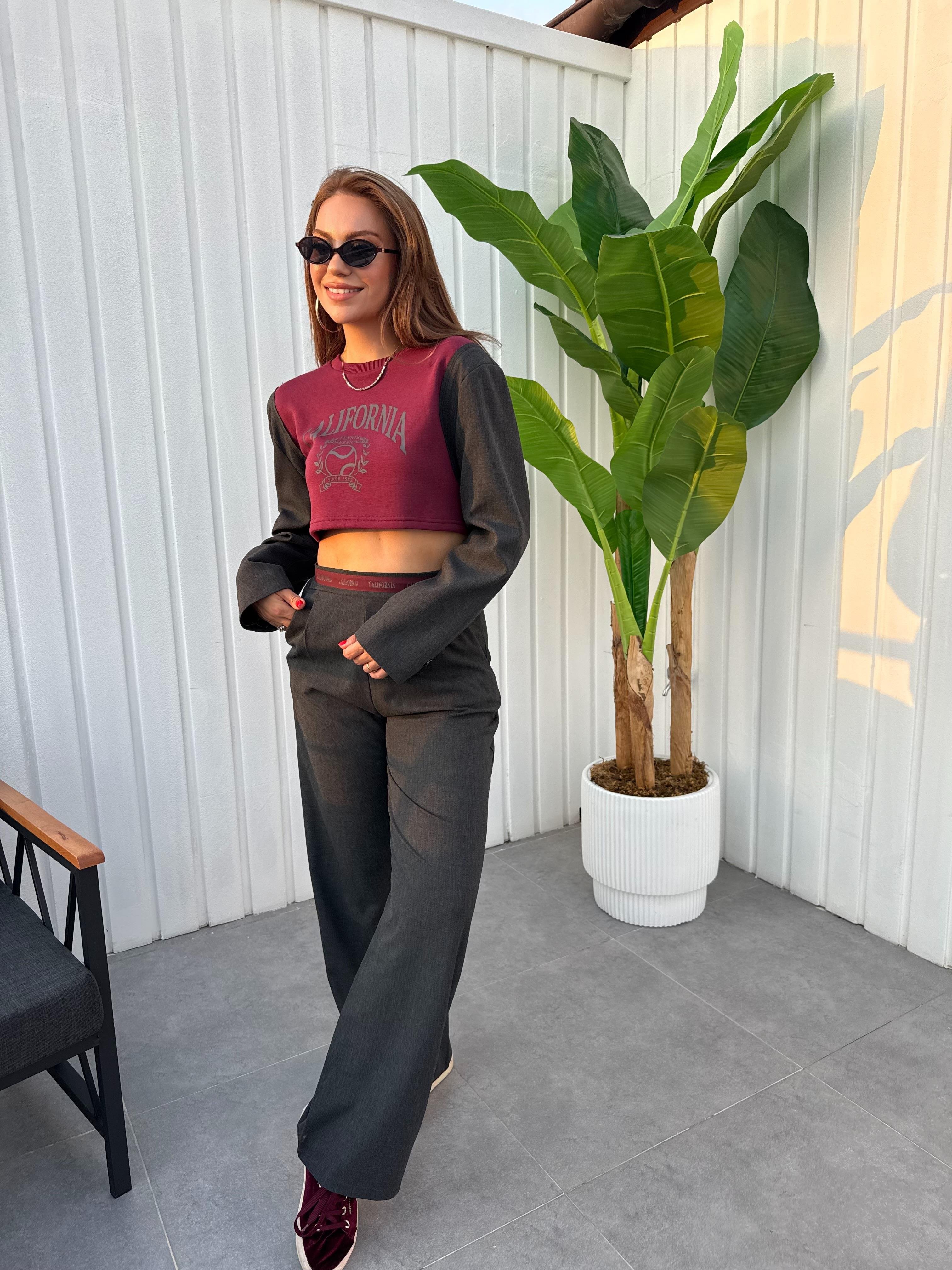 10537 California Baskılı Sweatshirt