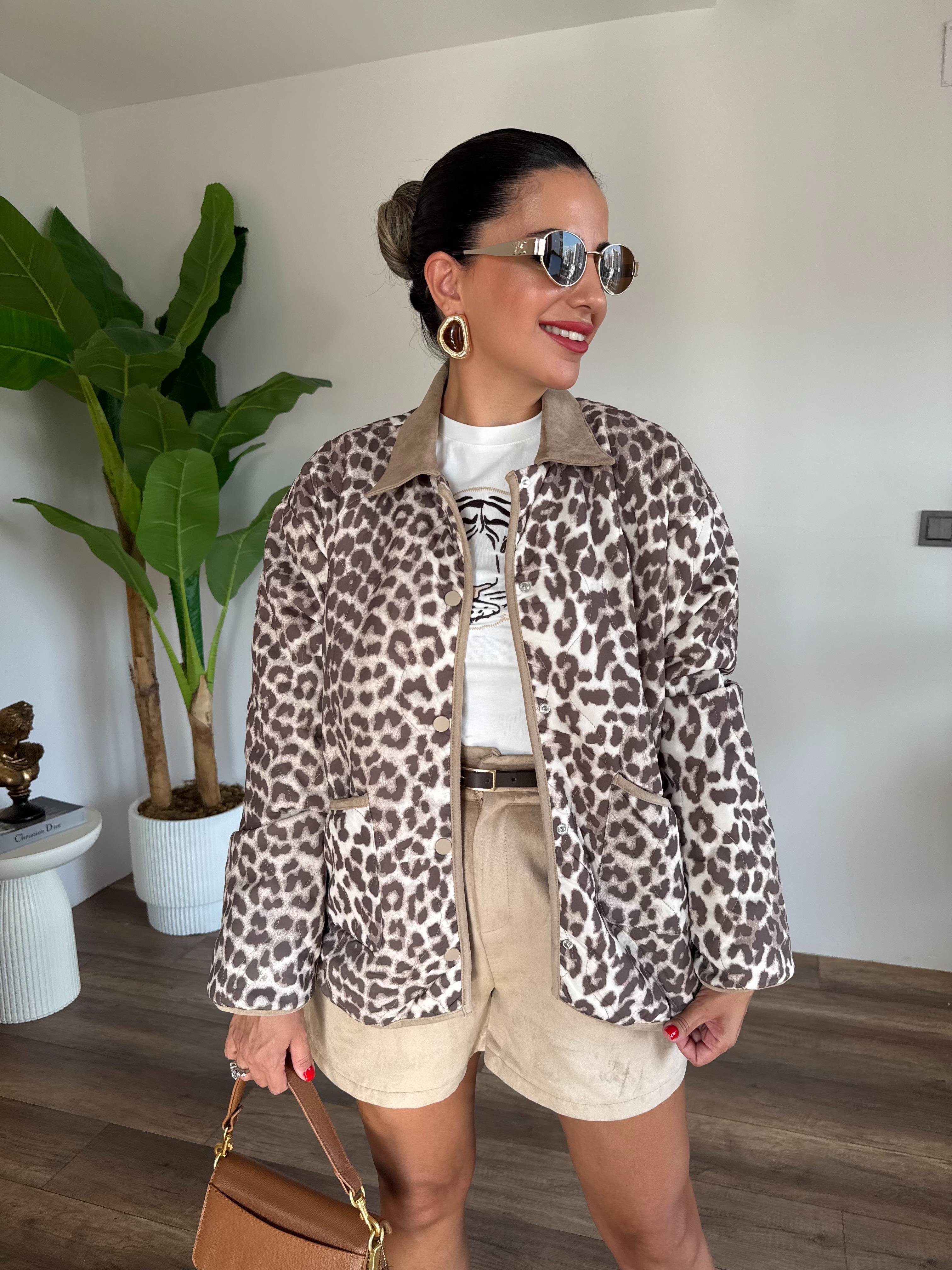 10543 Leopar Düğme Detaylı Ceket