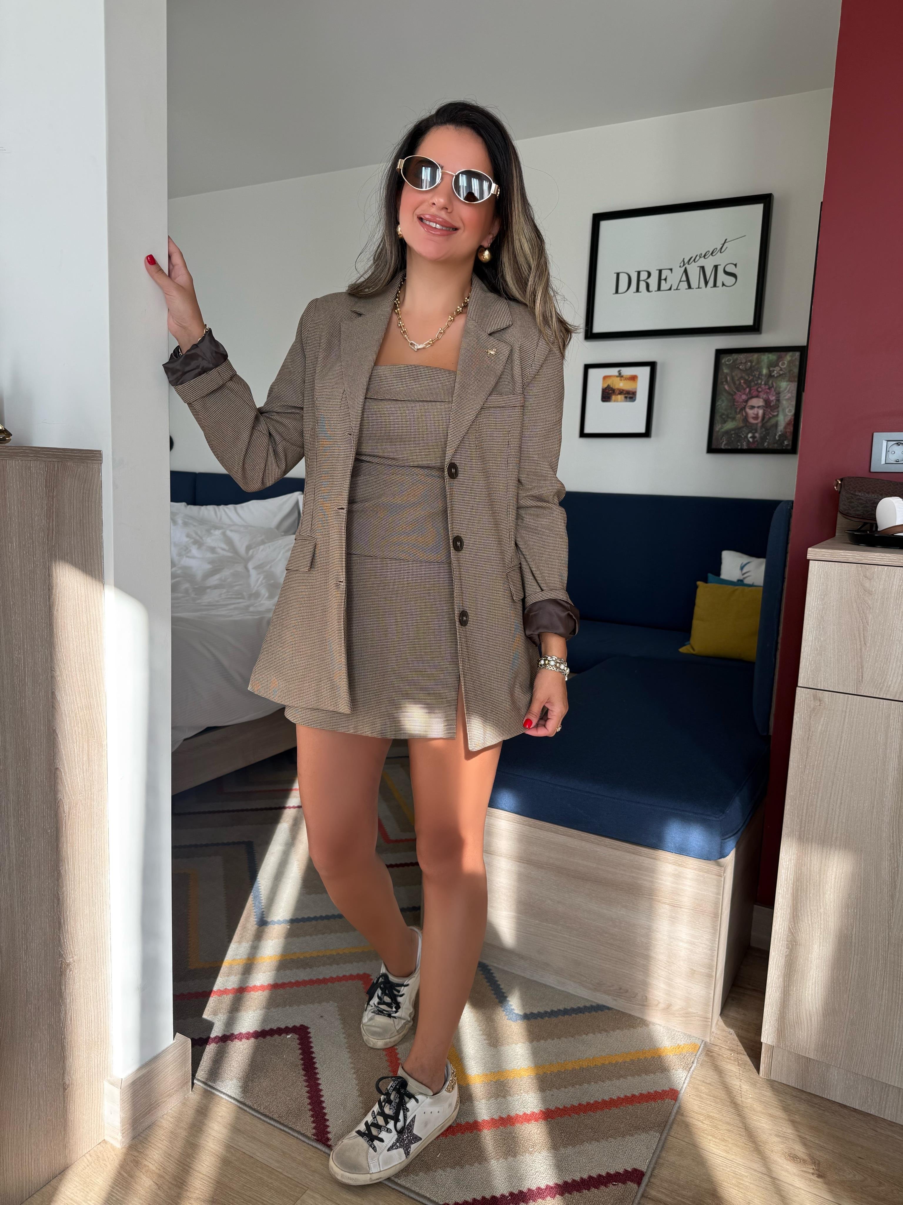 10592 Premium Pötikare Desen Blazer Ceket