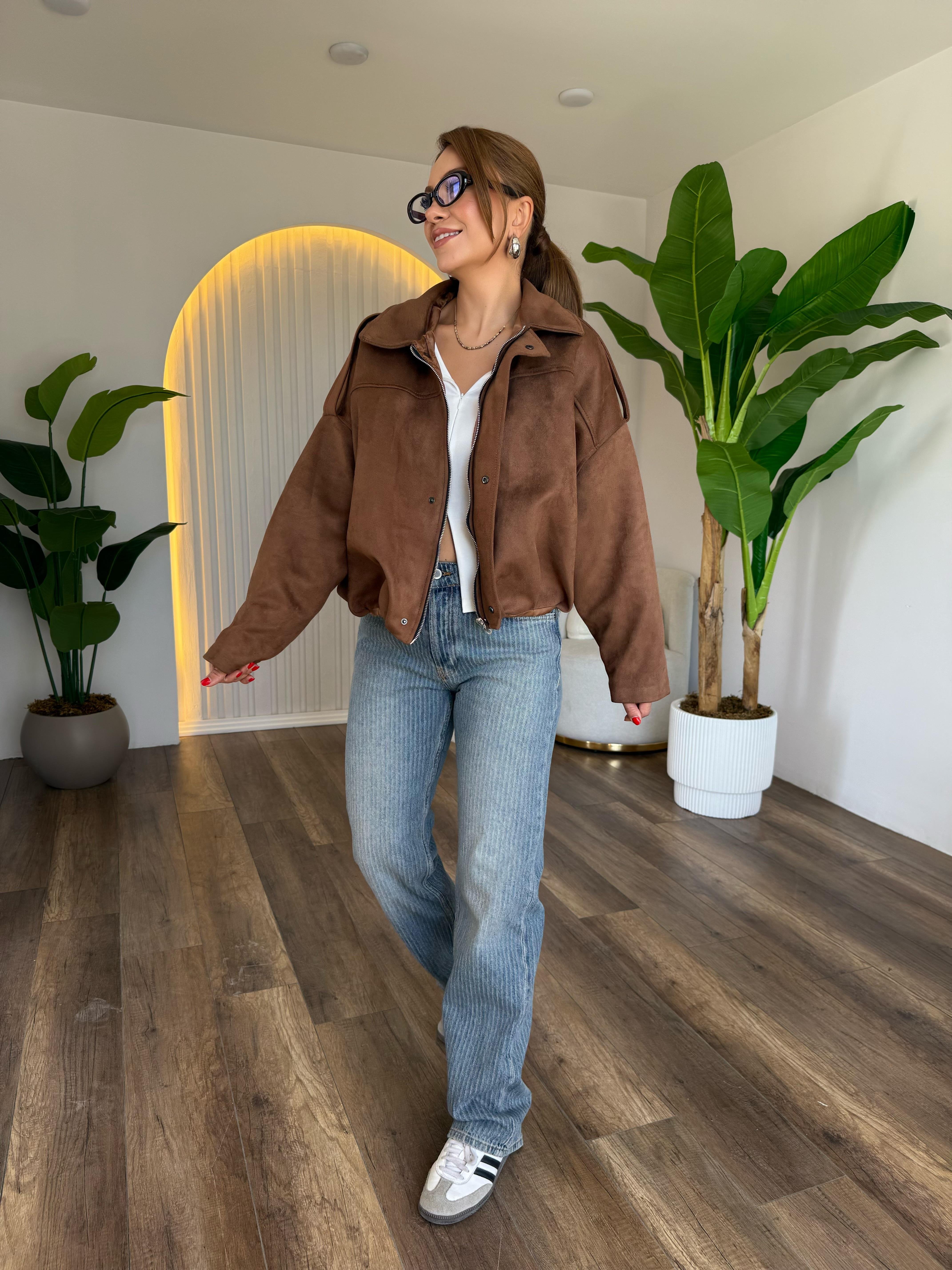 10622 Nubuk Bomber Ceket