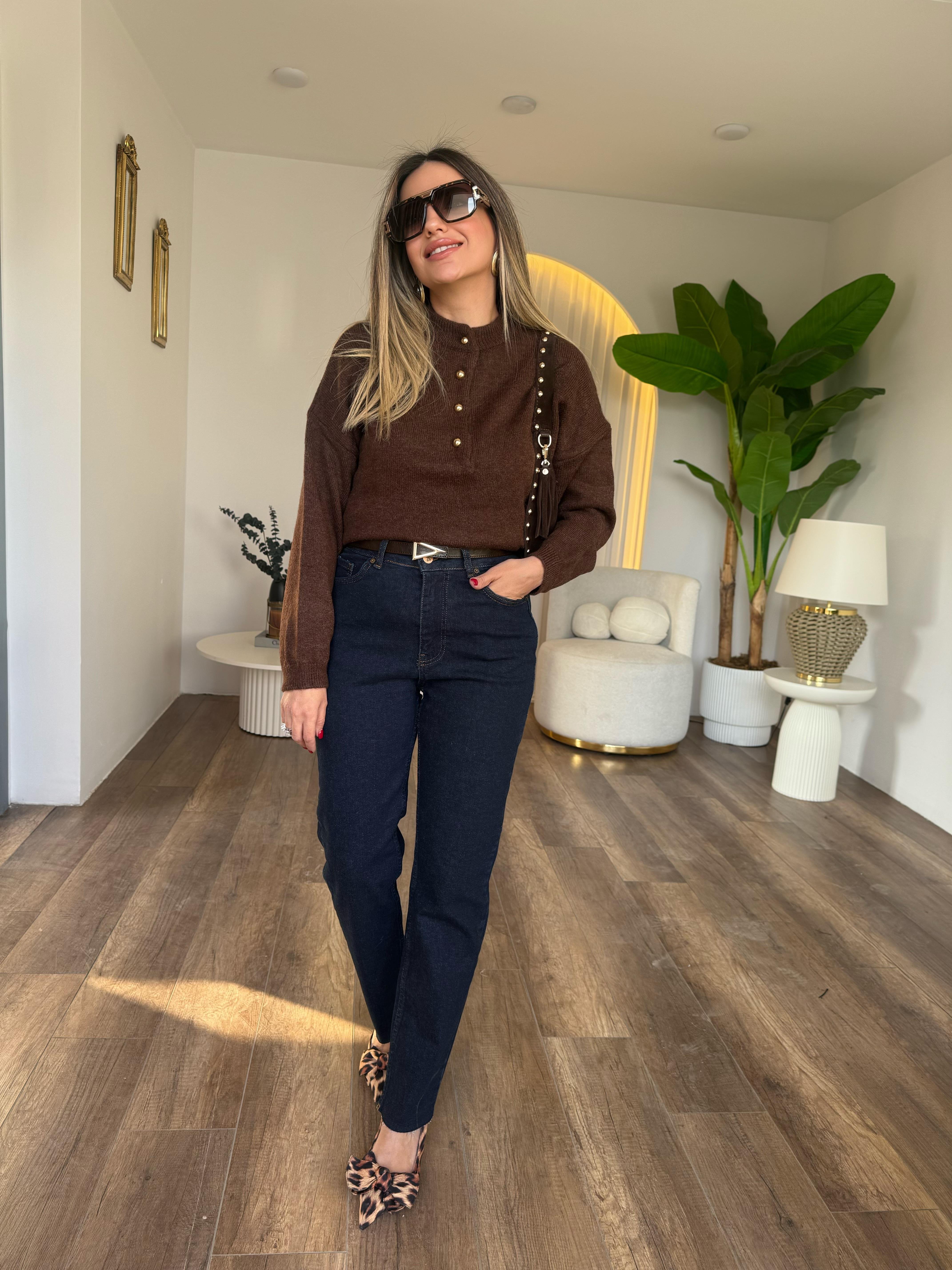10699 Mom Fit Kot Pantolon