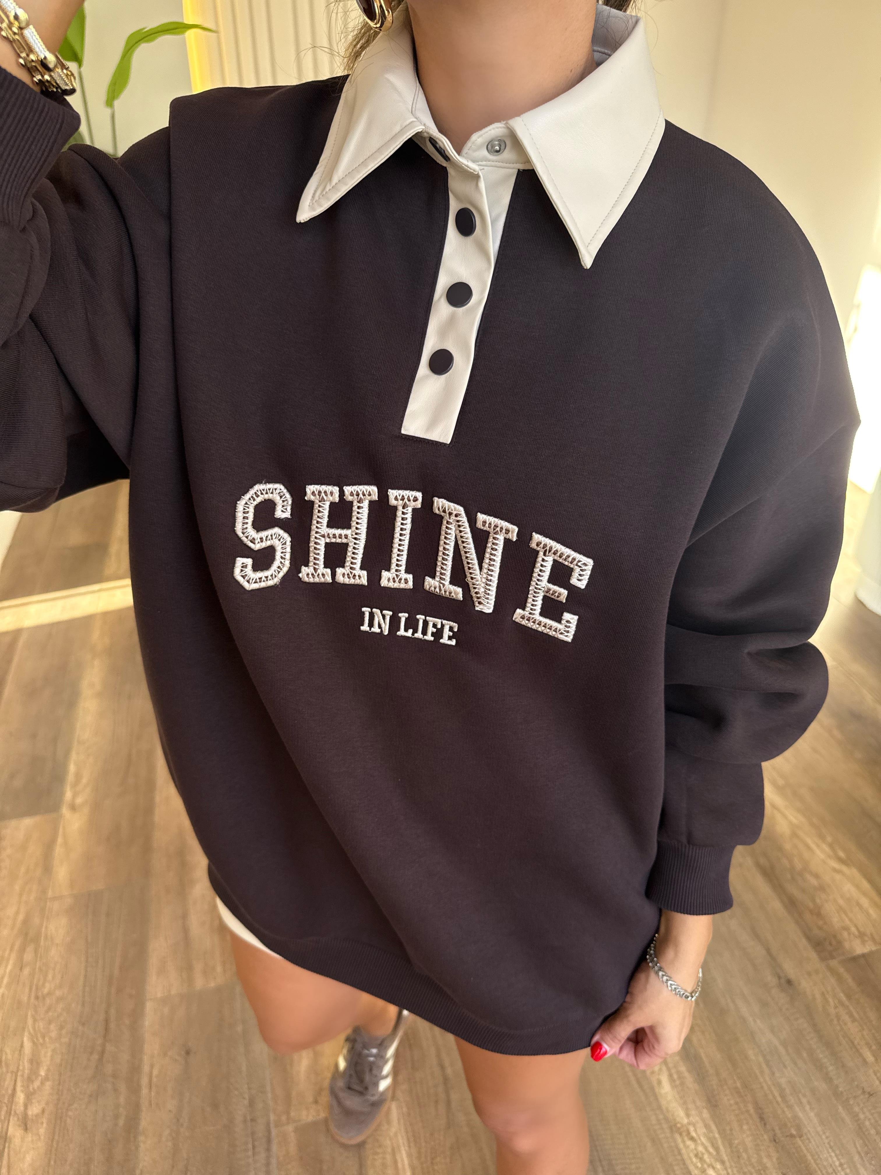 10754 Shine Baskılı Sweatshirt