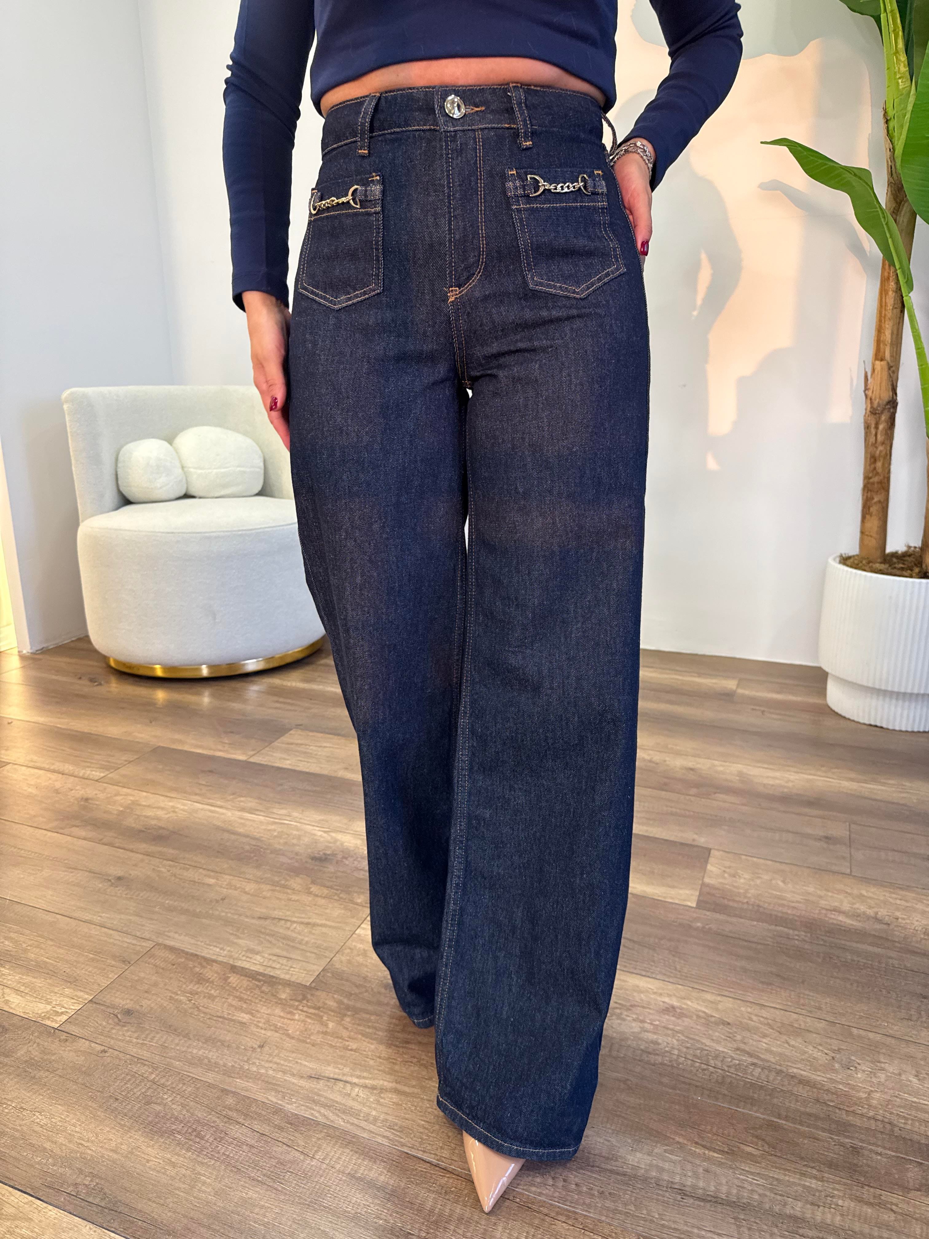 10788 Cebi Gold Zincir Detaylı Orj Jean