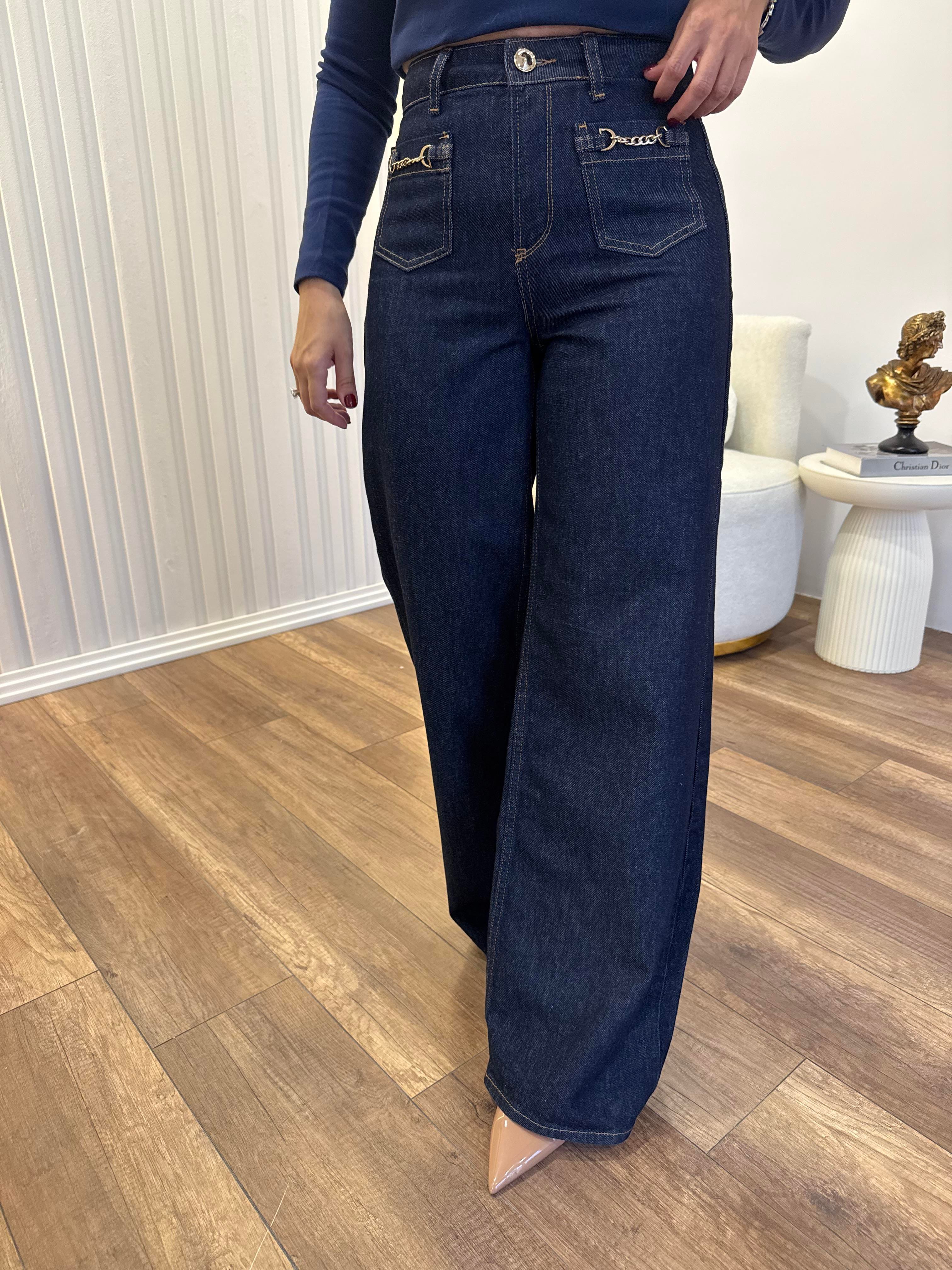 10788 Cebi Gold Zincir Detaylı Orj Jean