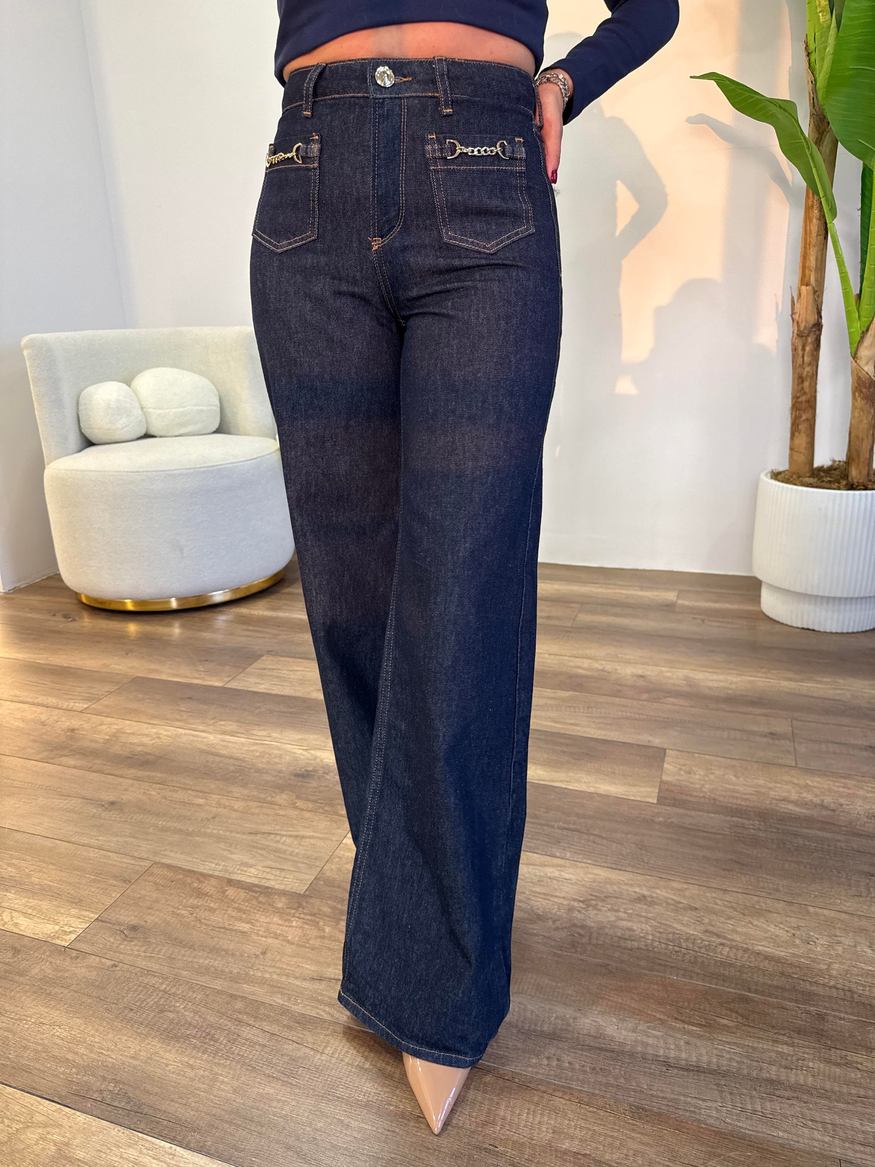 10788 Cebi Gold Zincir Detaylı Orj Jean