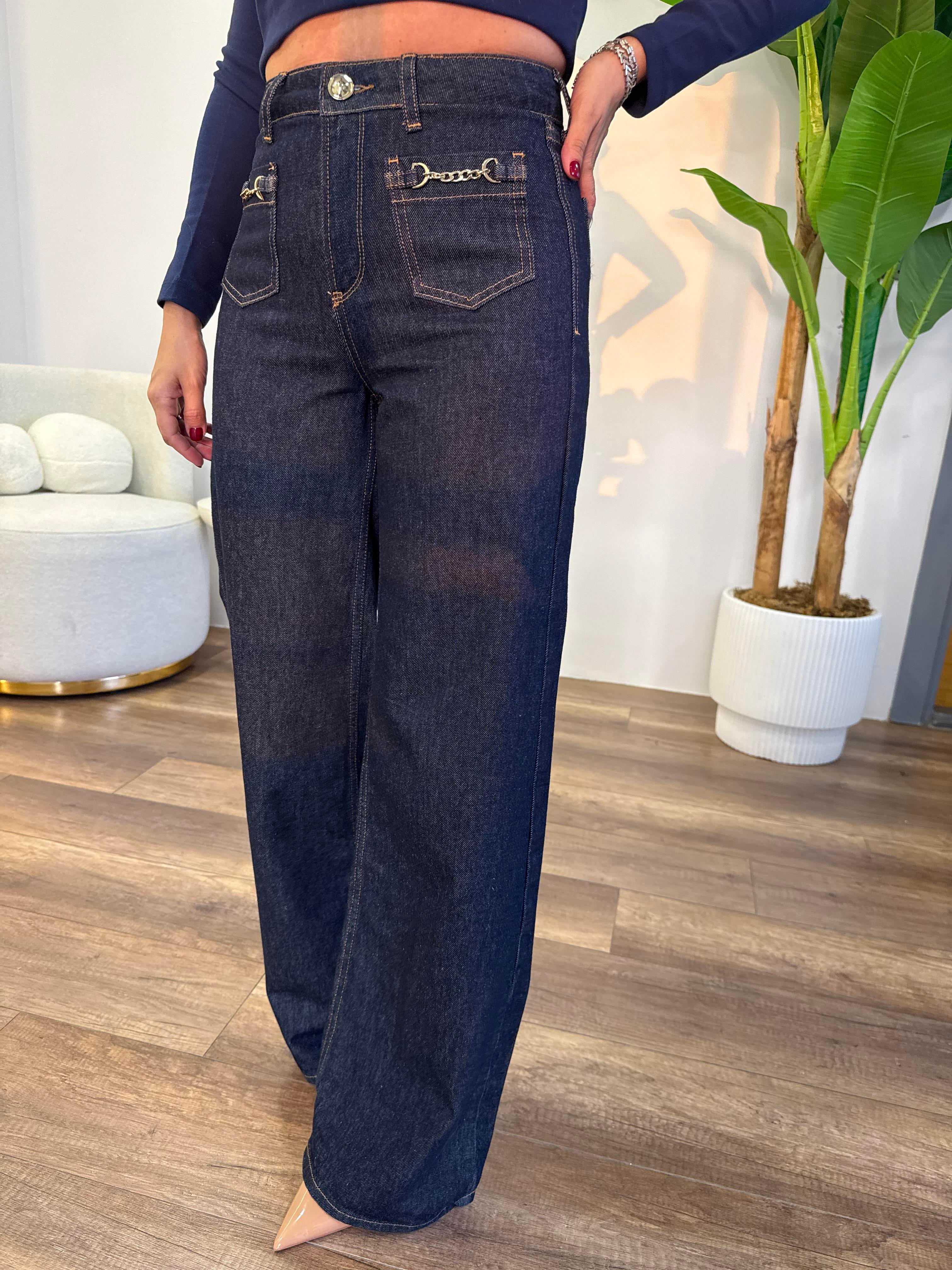 10788 Cebi Gold Zincir Detaylı Orj Jean