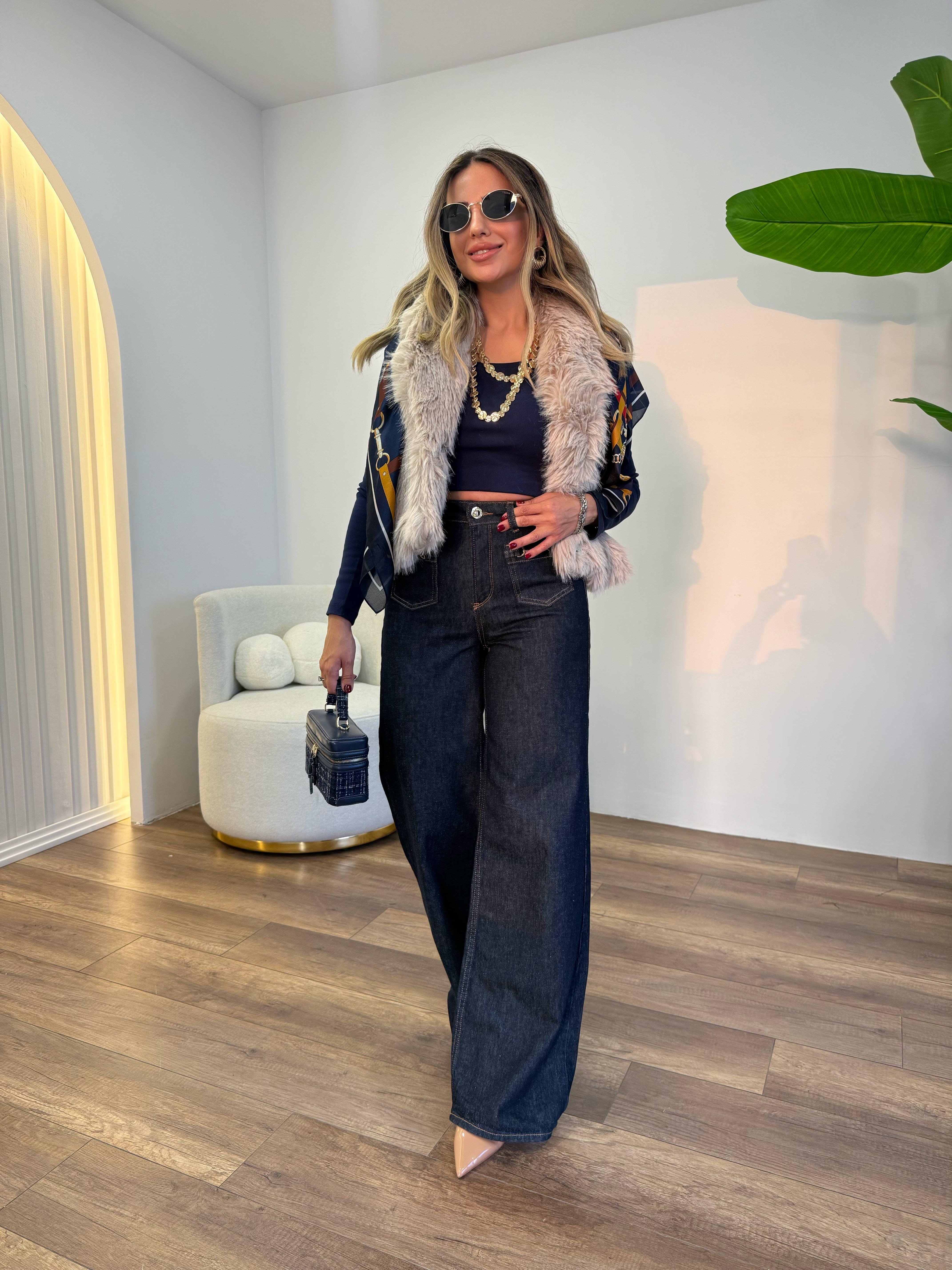 10788 Cebi Gold Zincir Detaylı Orj Jean