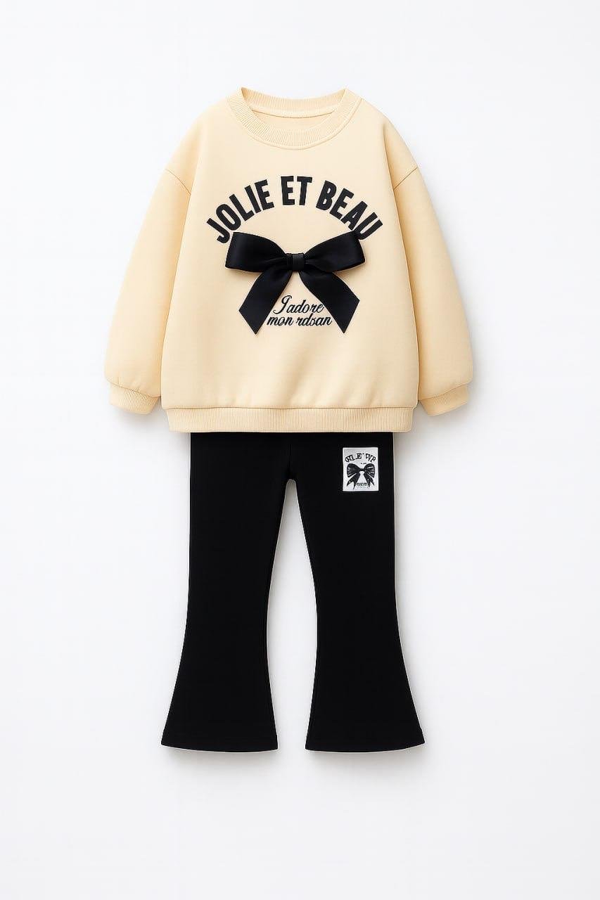 10870 Kids Kurdelalı Baskılı Takım 2-3/7-8 Yaş