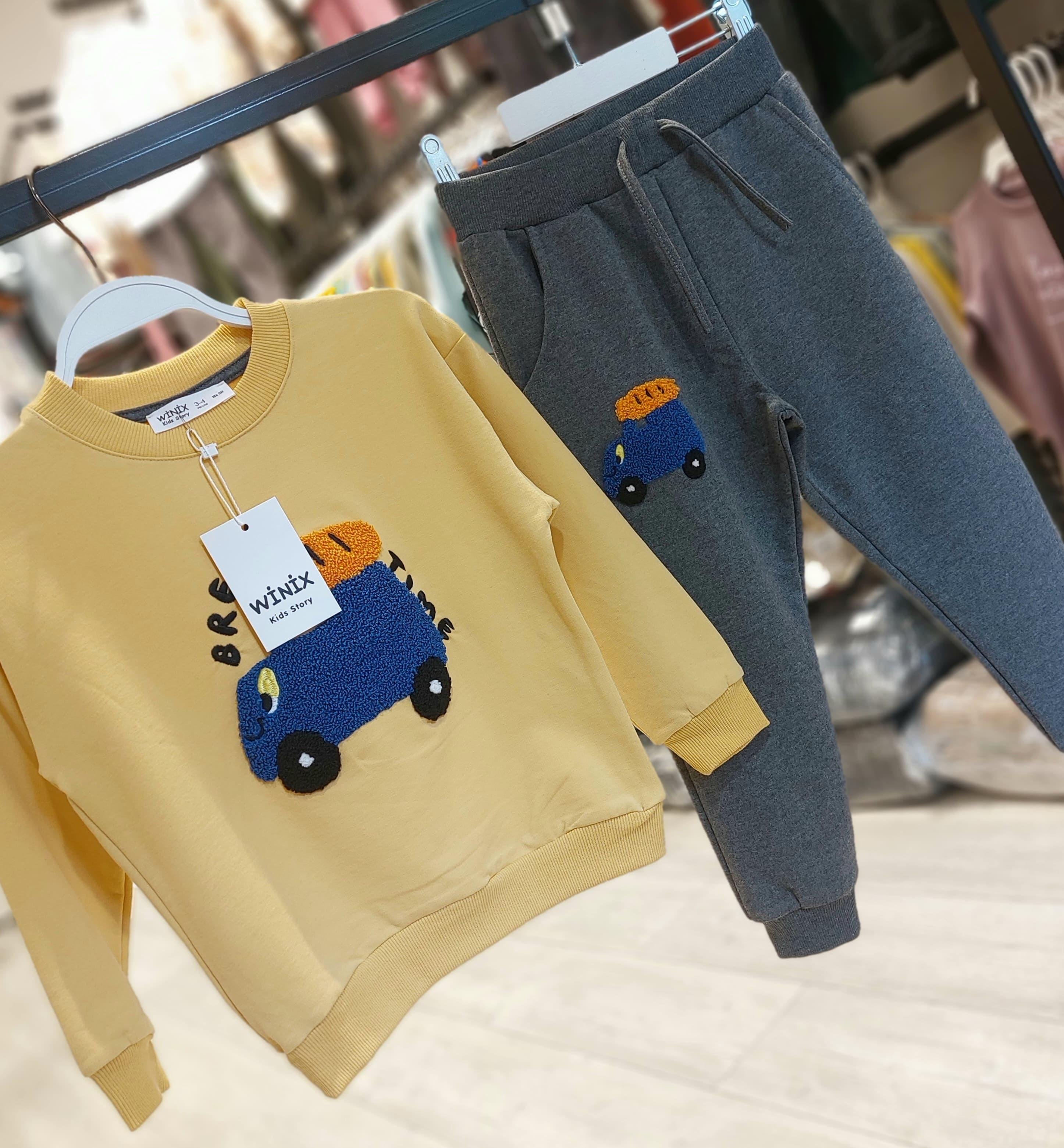 10883 Kids Önü Süzene Baskılı Takım 12/18- 4-5 Yaş