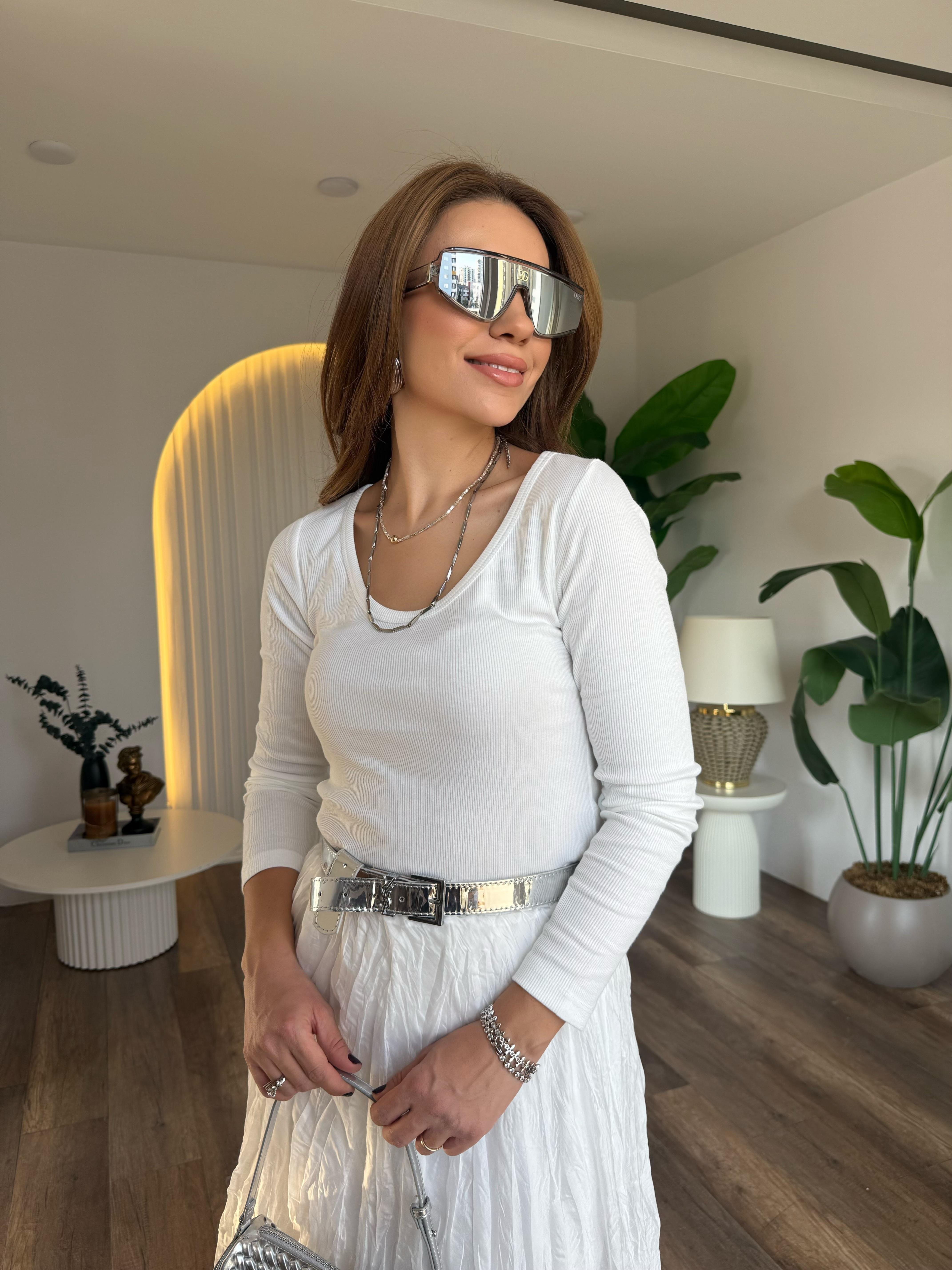 10890 Uzun Kol Fitilli Bluz