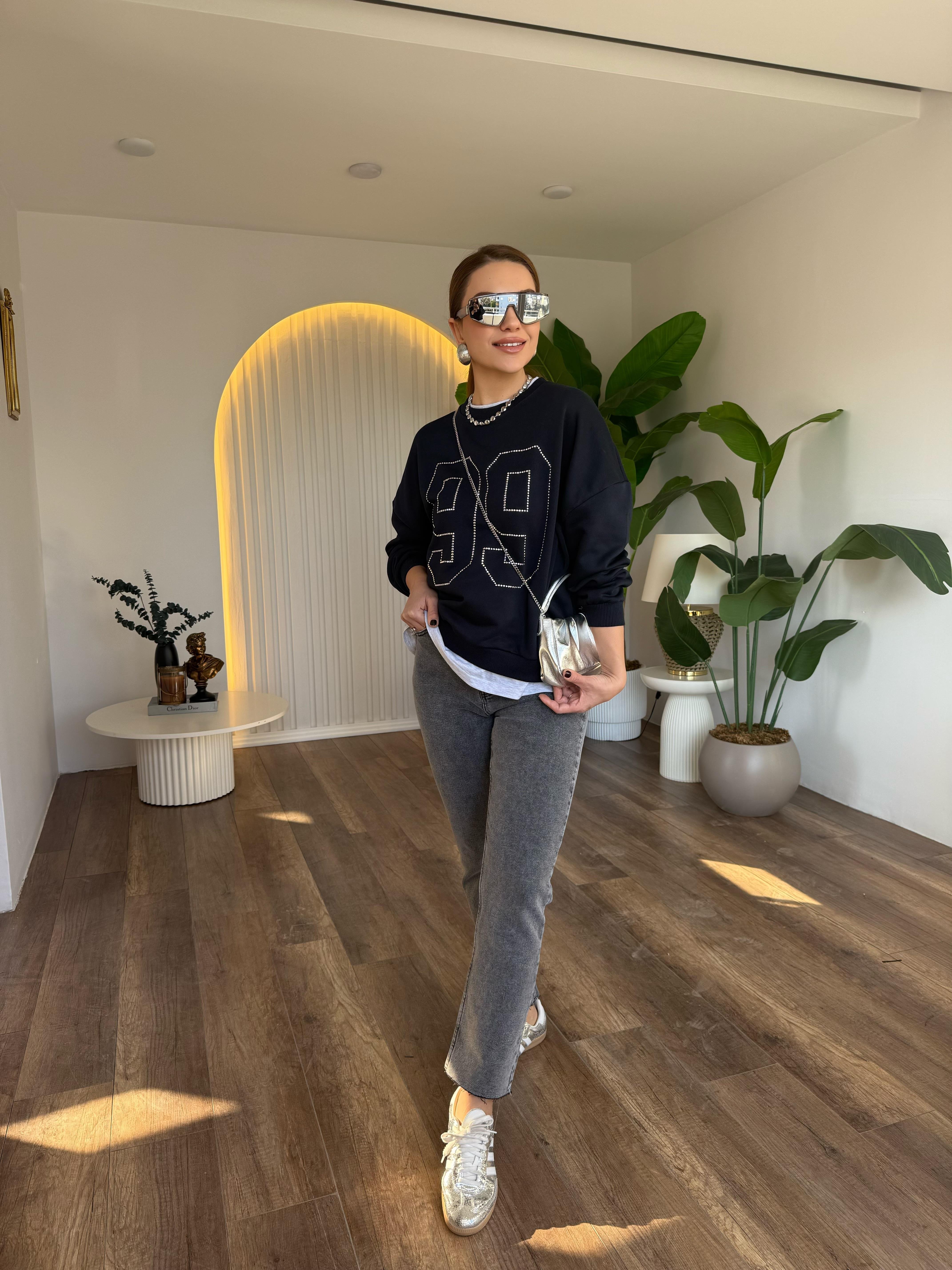 10963 La Taşlı Sweatshirt