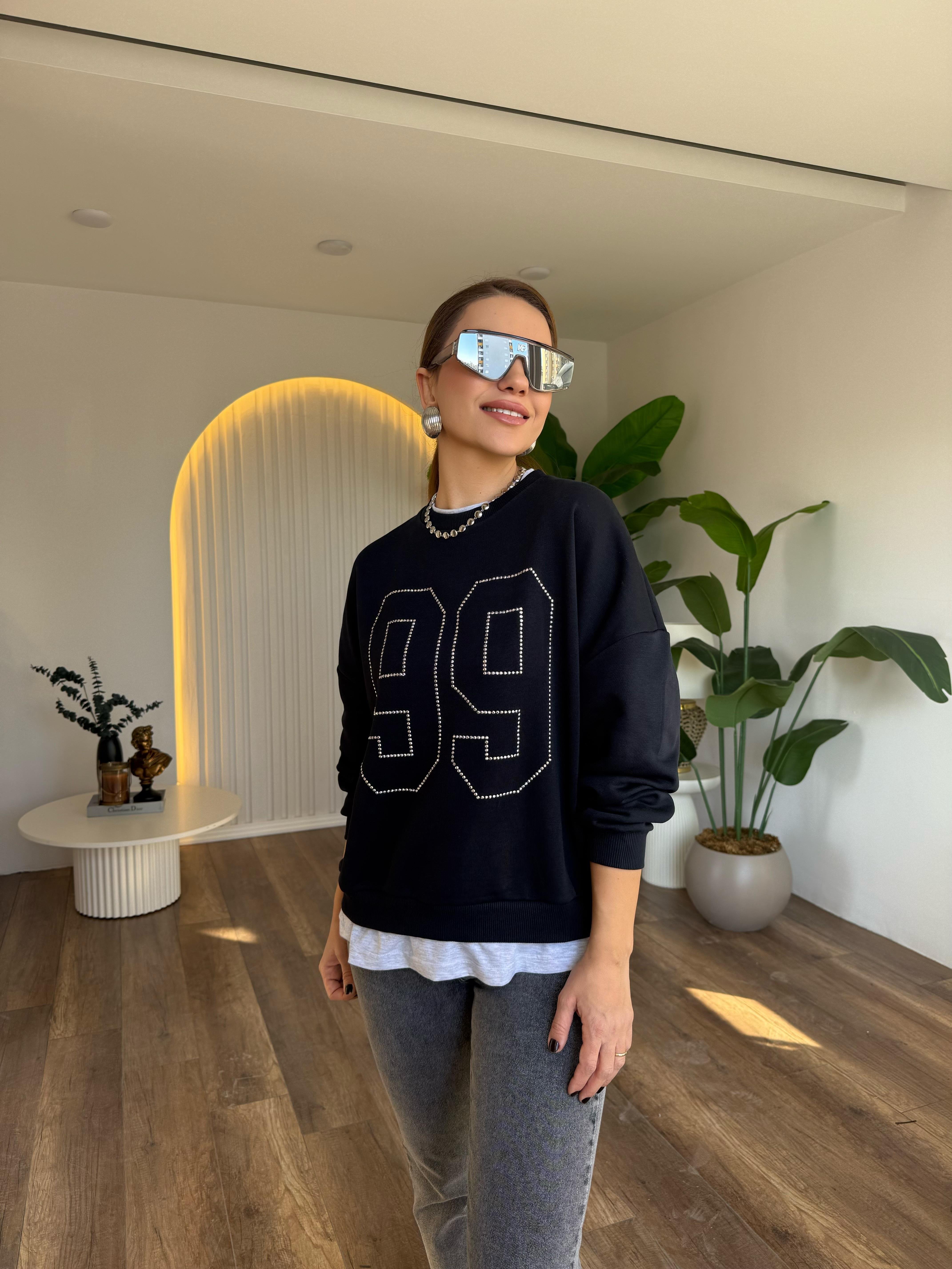 10963 La Taşlı Sweatshirt
