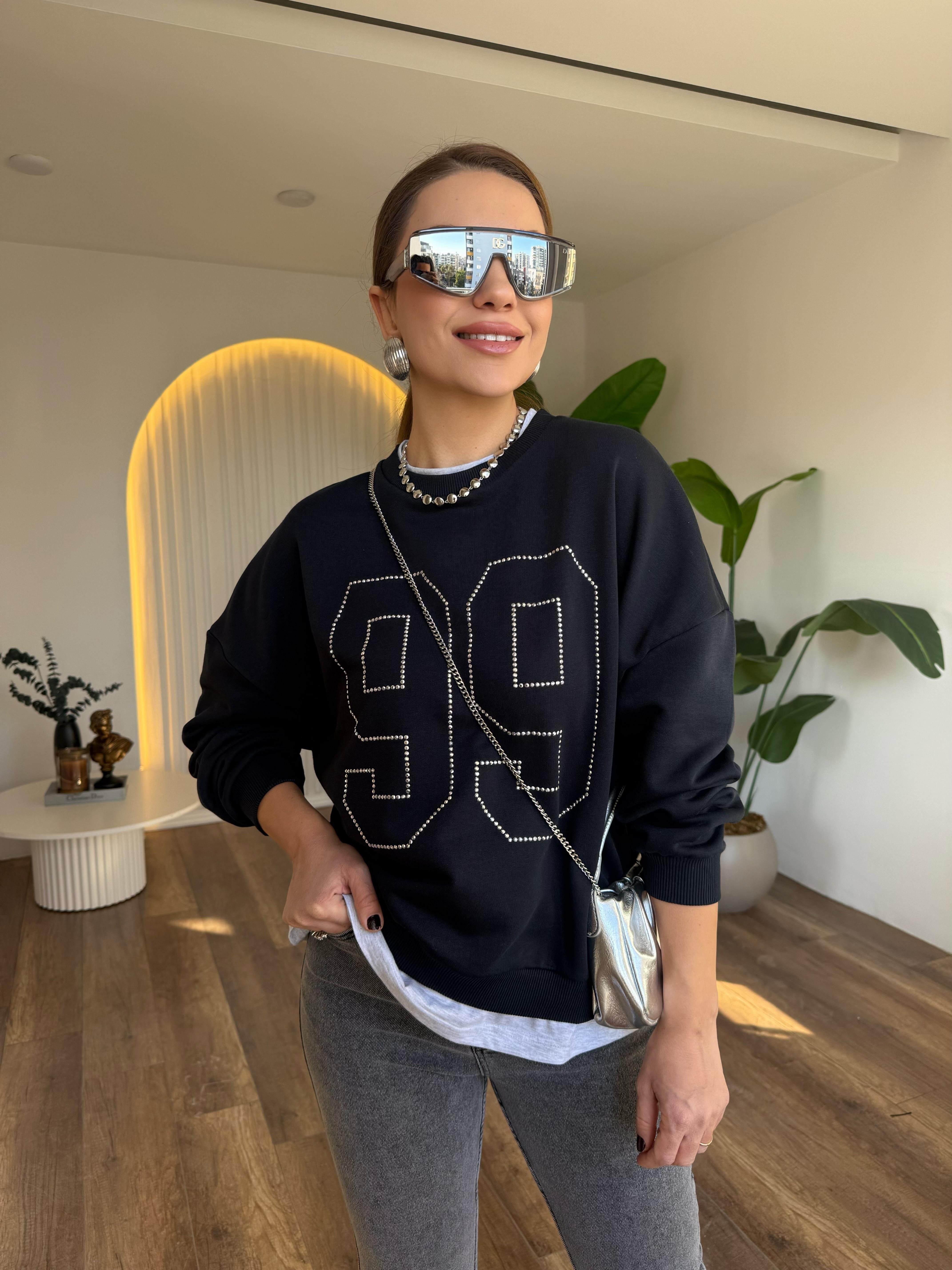 10963 La Taşlı Sweatshirt