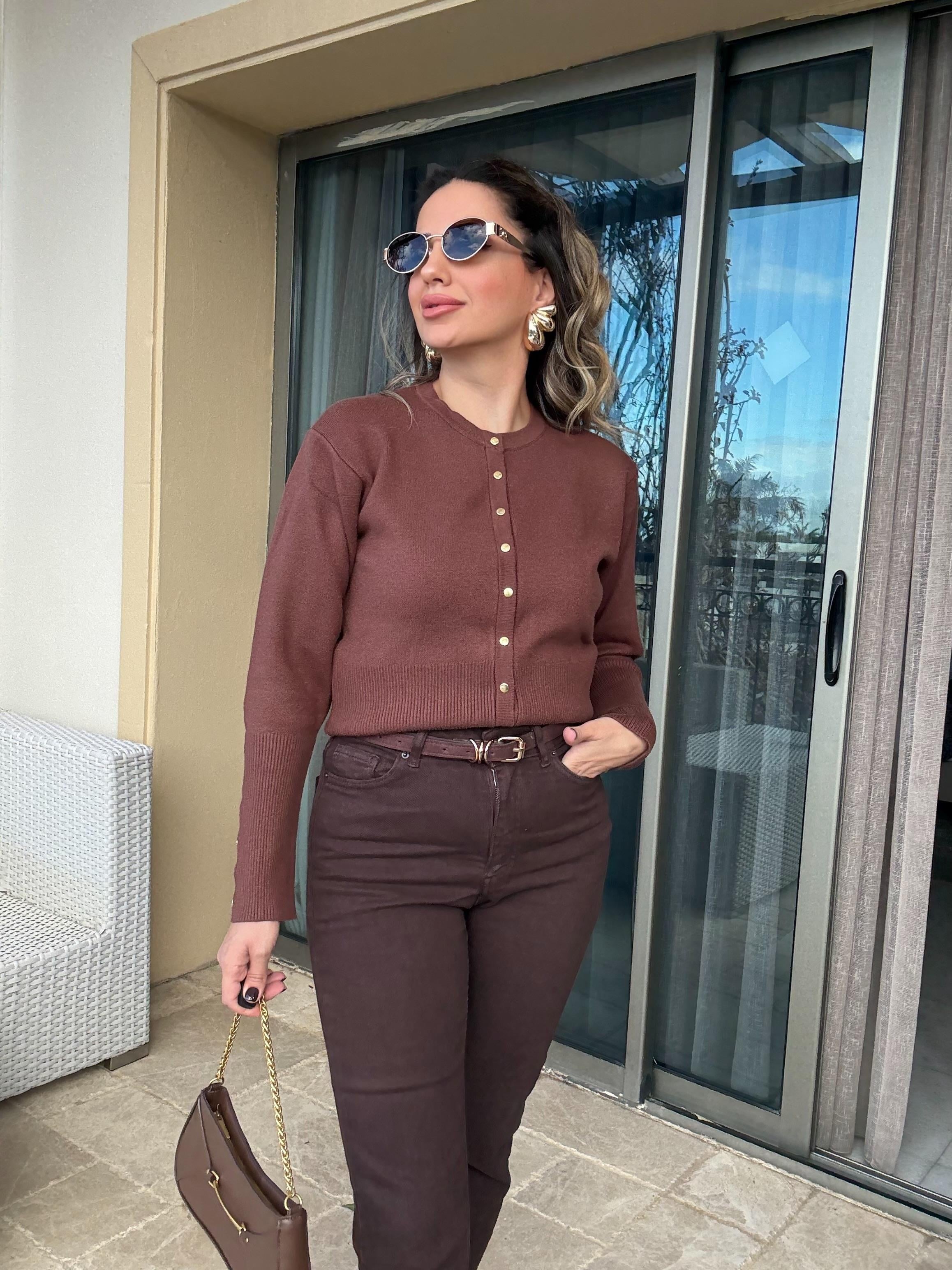 11101 Çıtçıtlı Triko Hırka