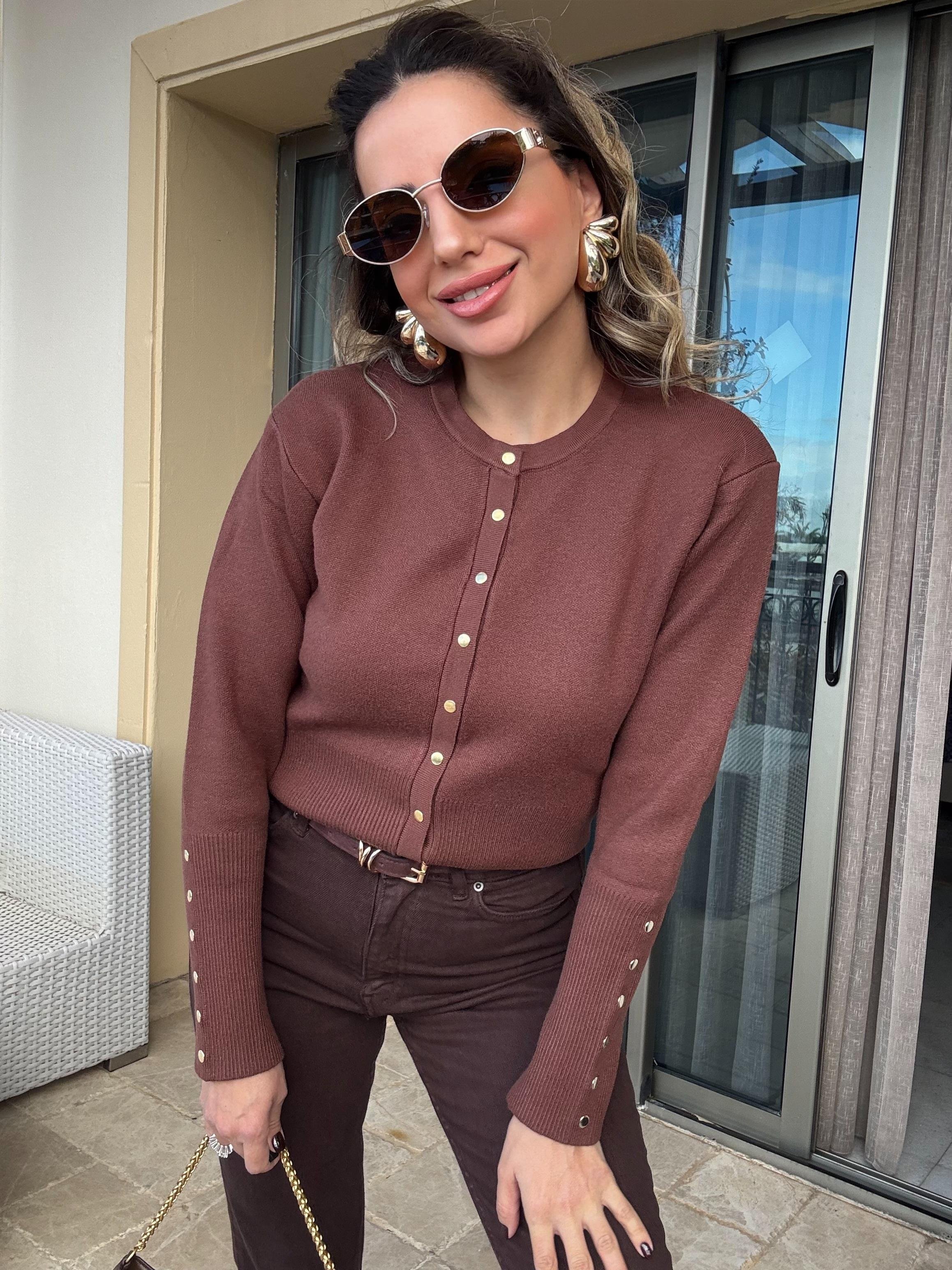 11101 Çıtçıtlı Triko Hırka