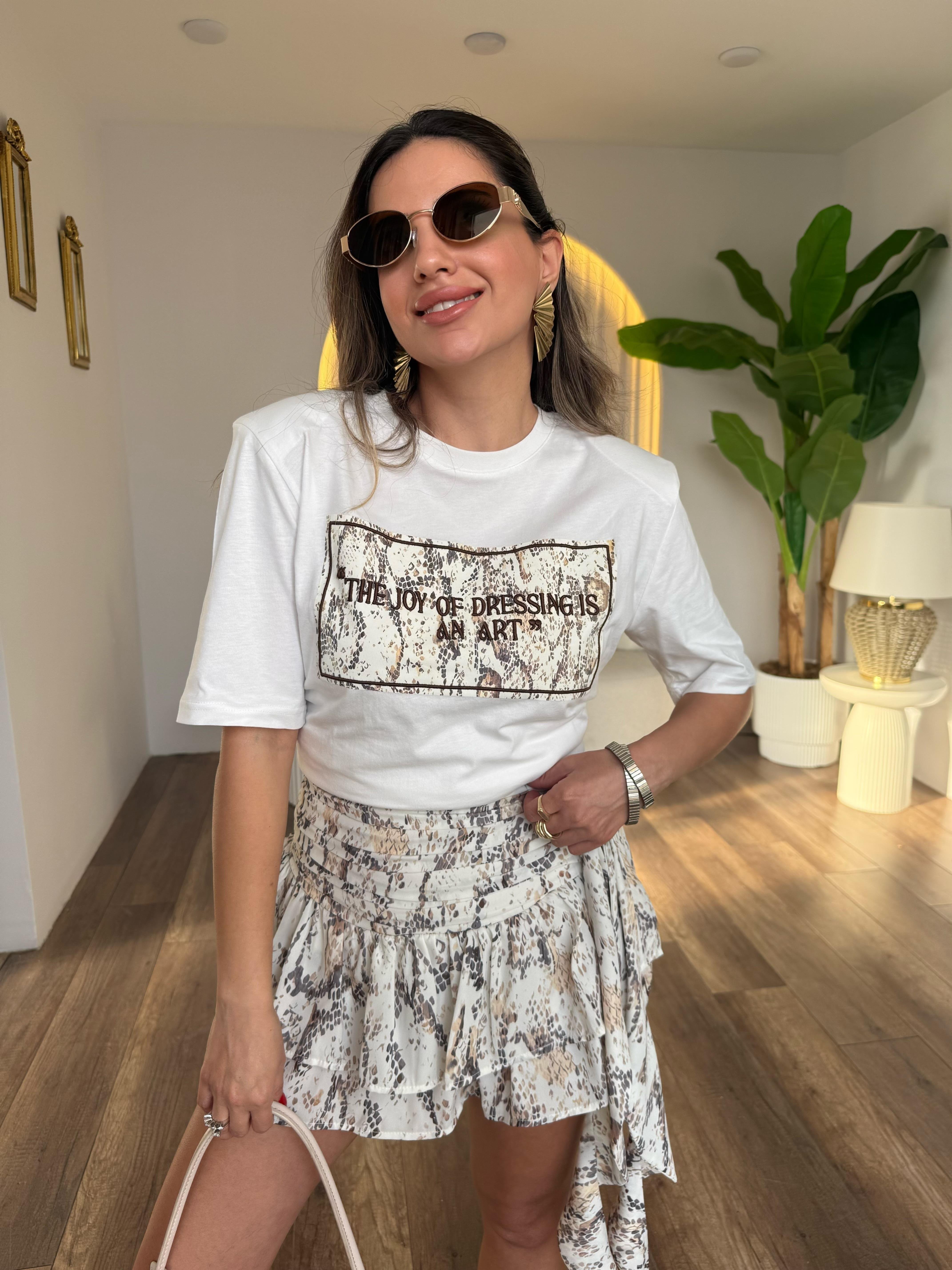 11158 Önü Desenli Tshirt