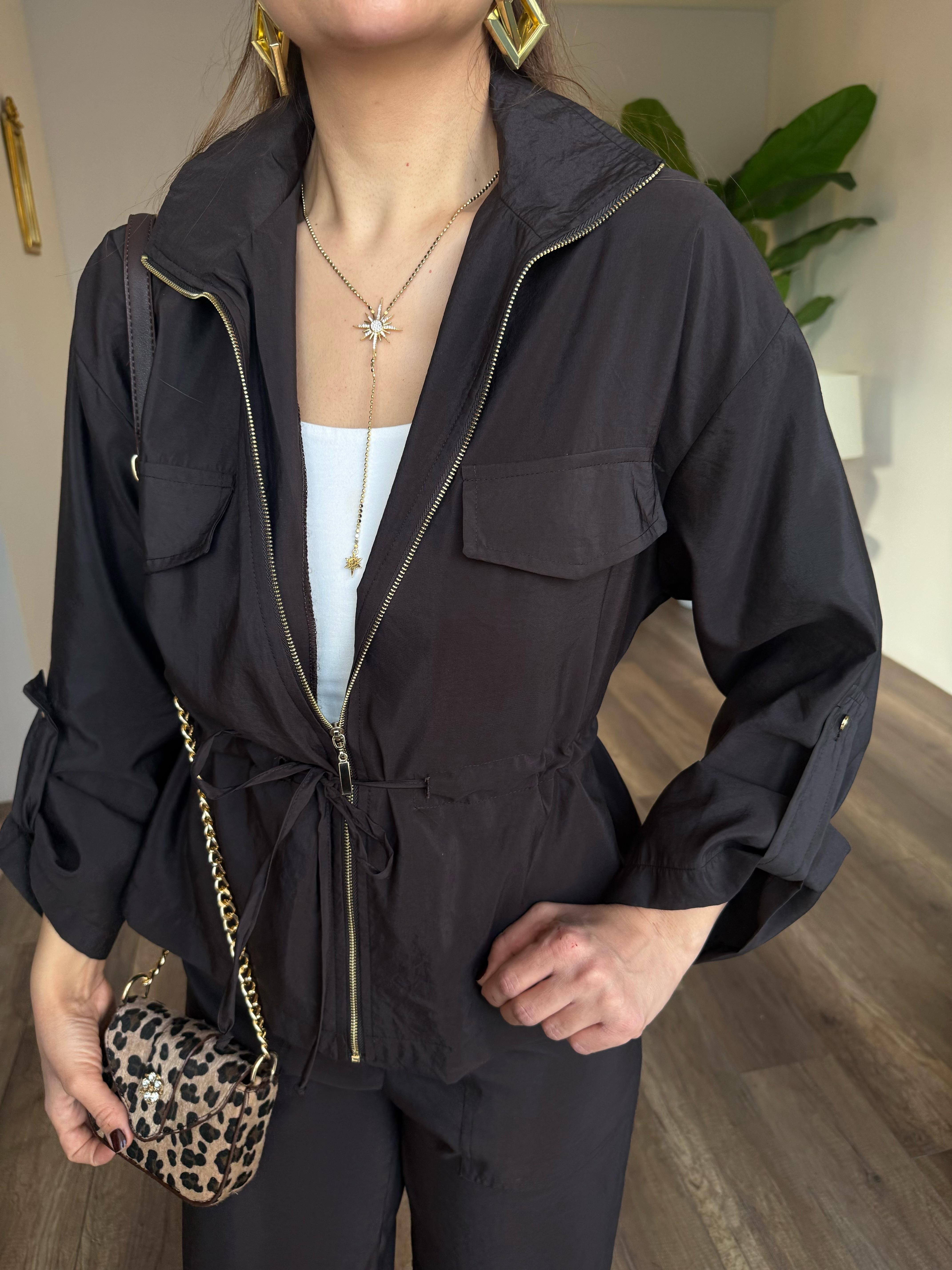 11169 Fermuar Detaylı İkili Takım