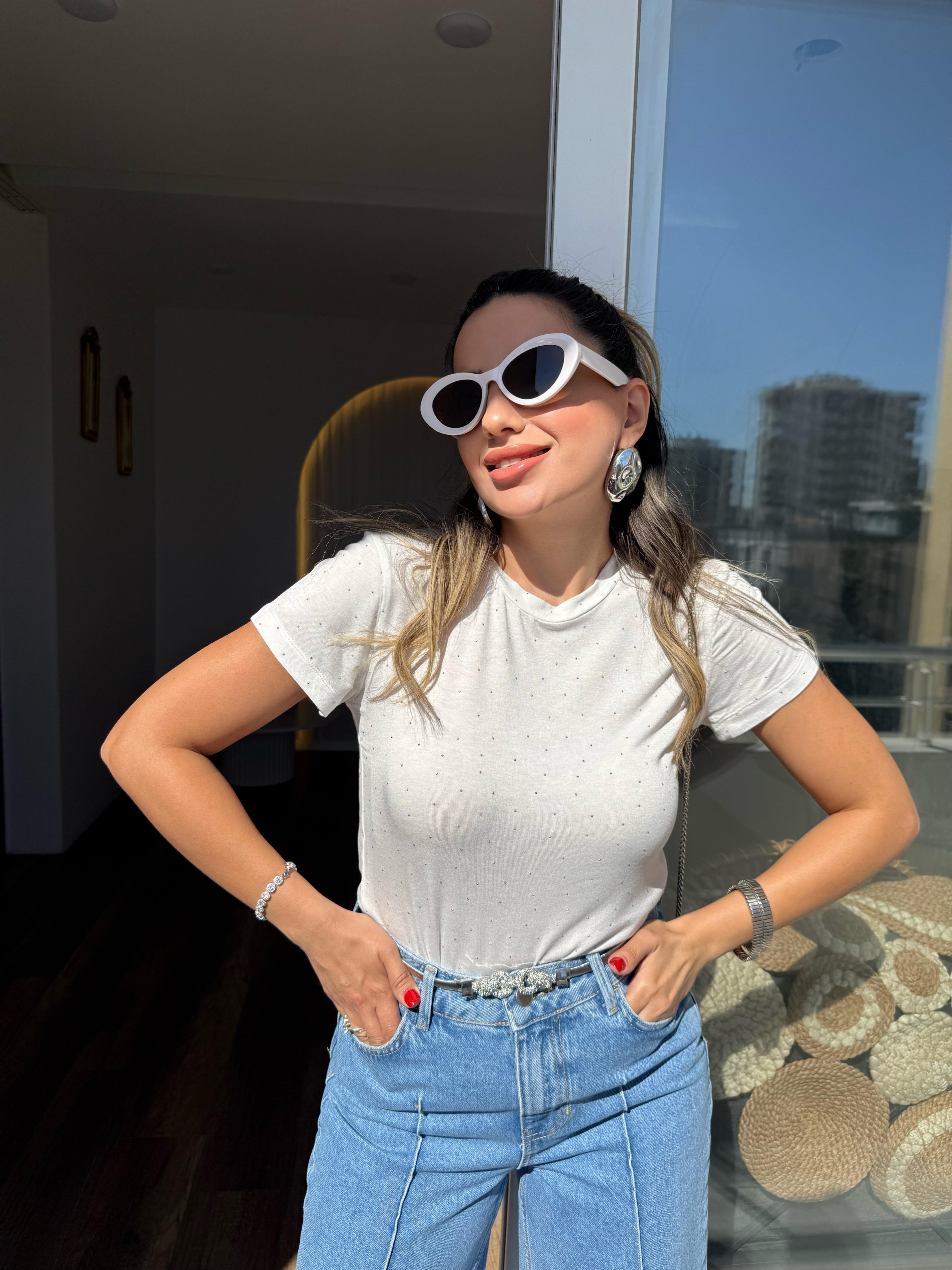 11181 Taşlı Bluz