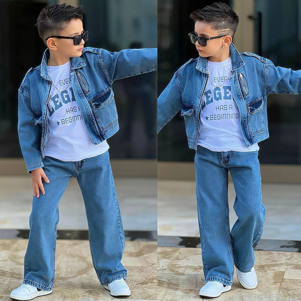 11411 Kids Denim Erkek Takım 5-6/13-14 Yaş