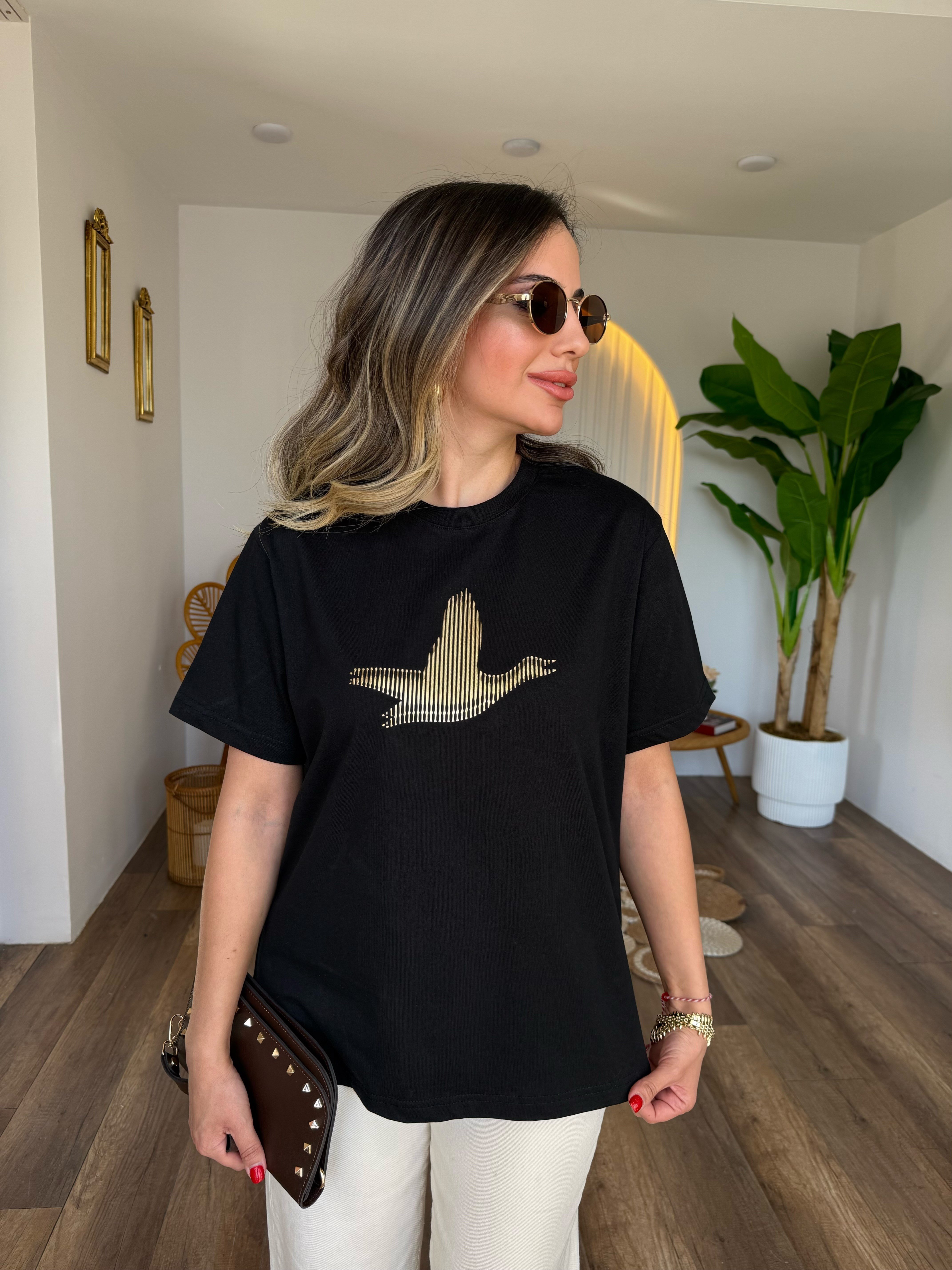 11417 Enjeksiyon Gölgeli Tshirt