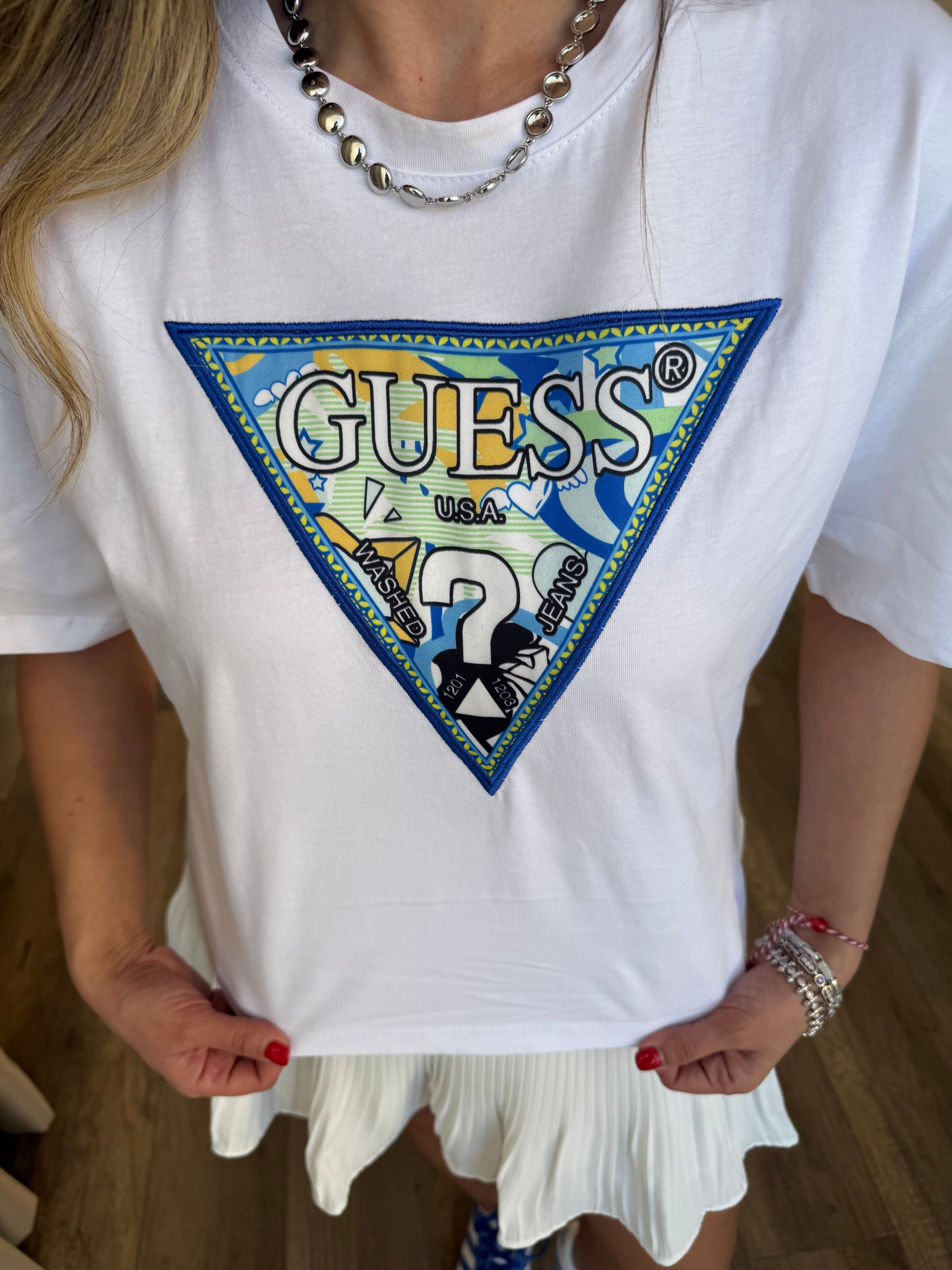 11423 Mavi Gu. Baskılı Tshirt