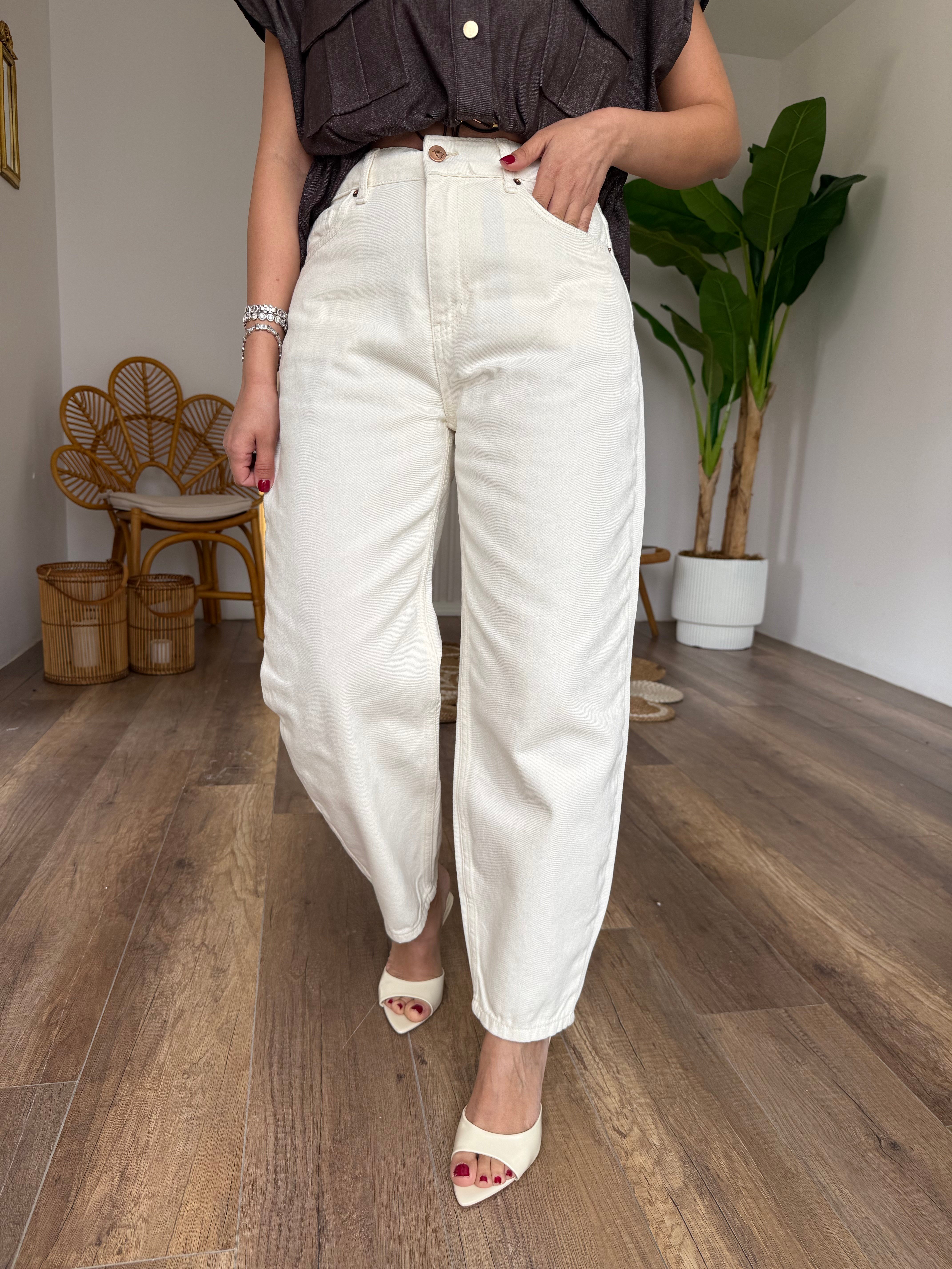 11545 Likrasız Mom Fit Pantolon
