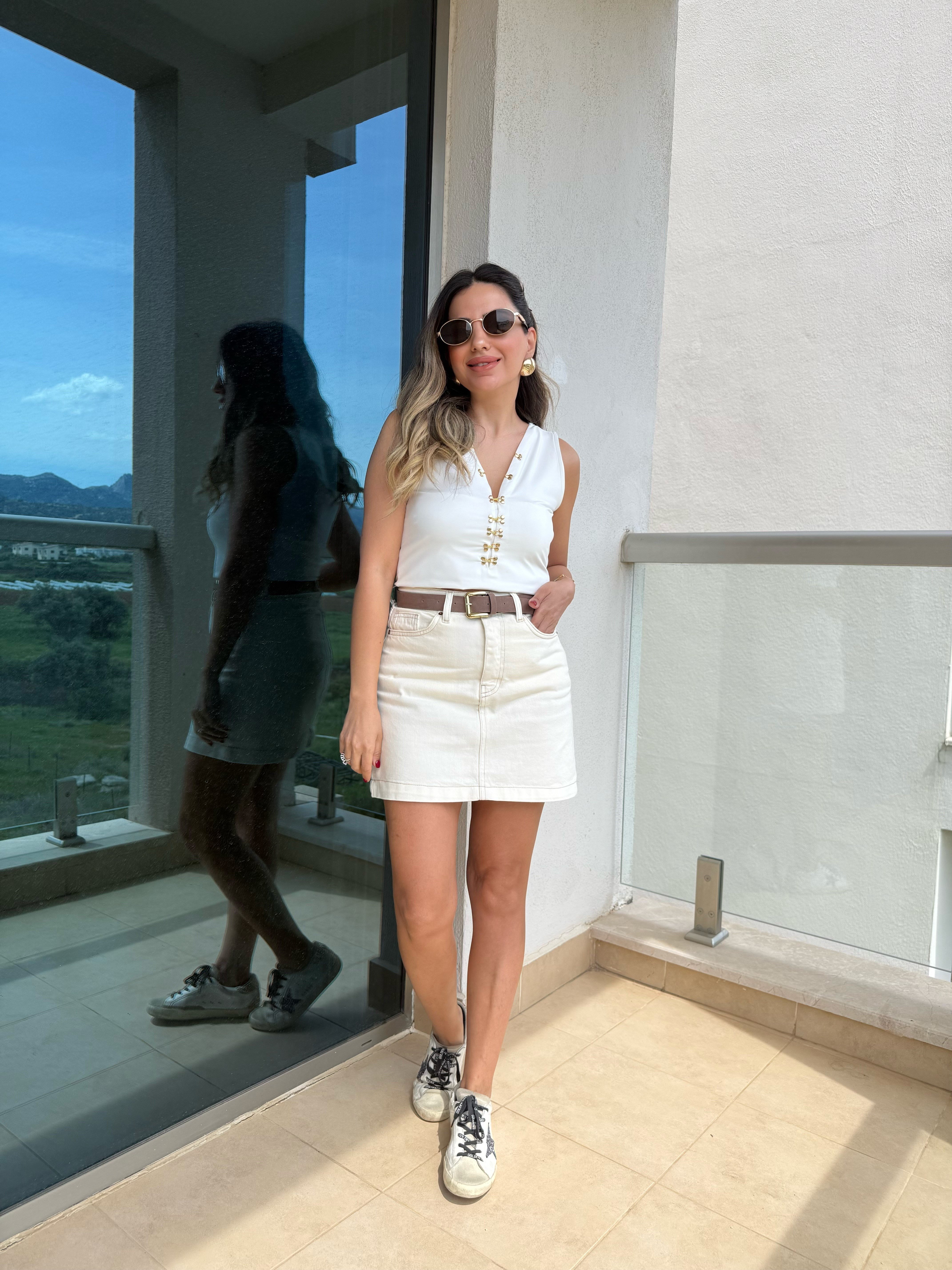 11596 Önü Gold Klipsli Bluz