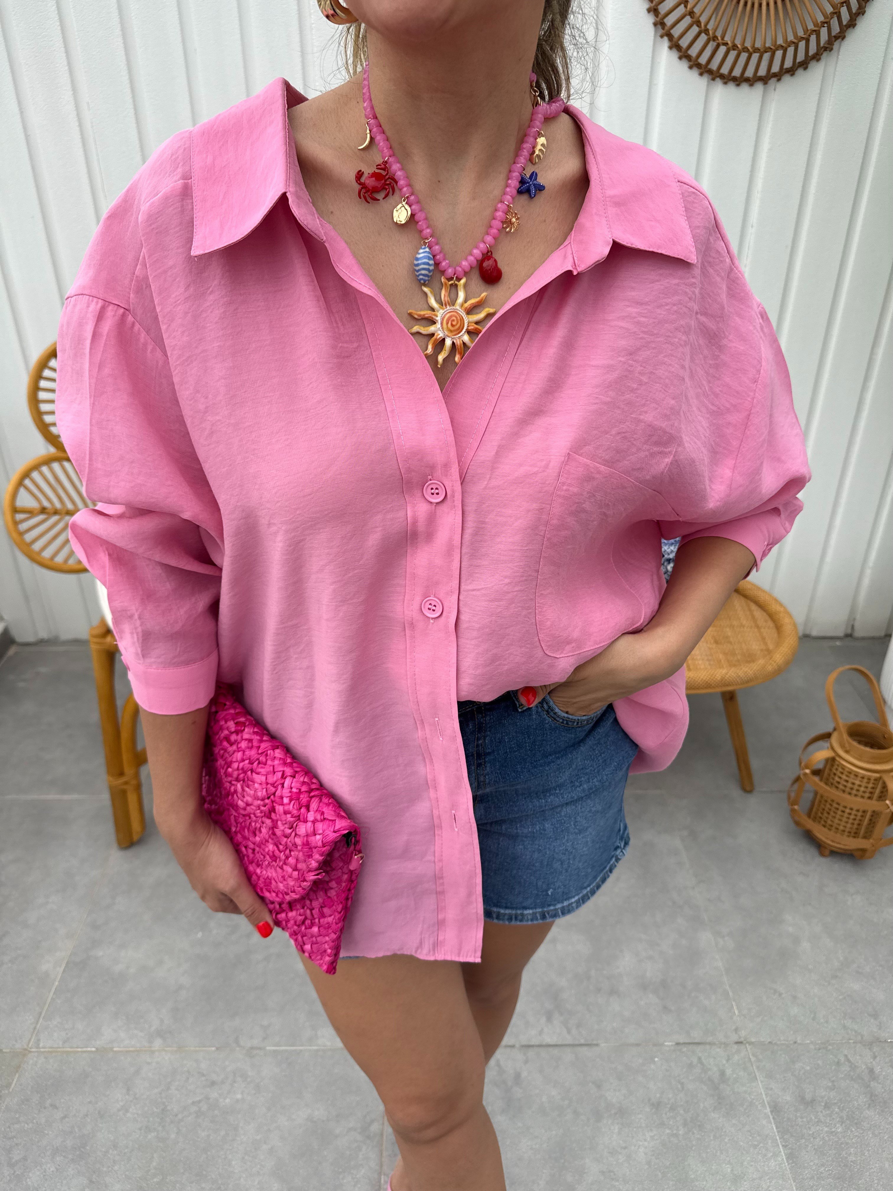 11840 Düşük Omuzlu Oversize Gömlek