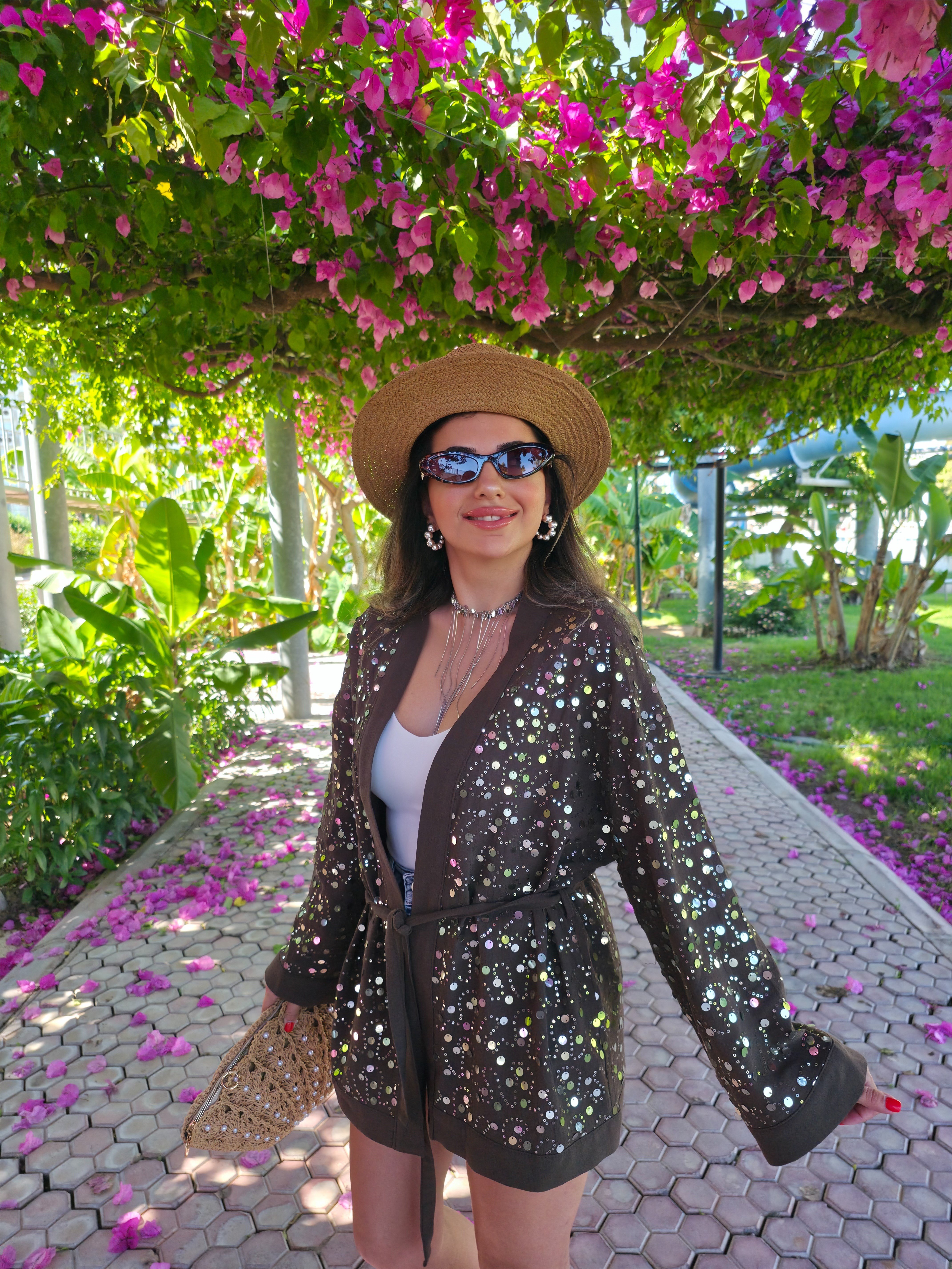 11915 Pul Detaylı Premium Kimono