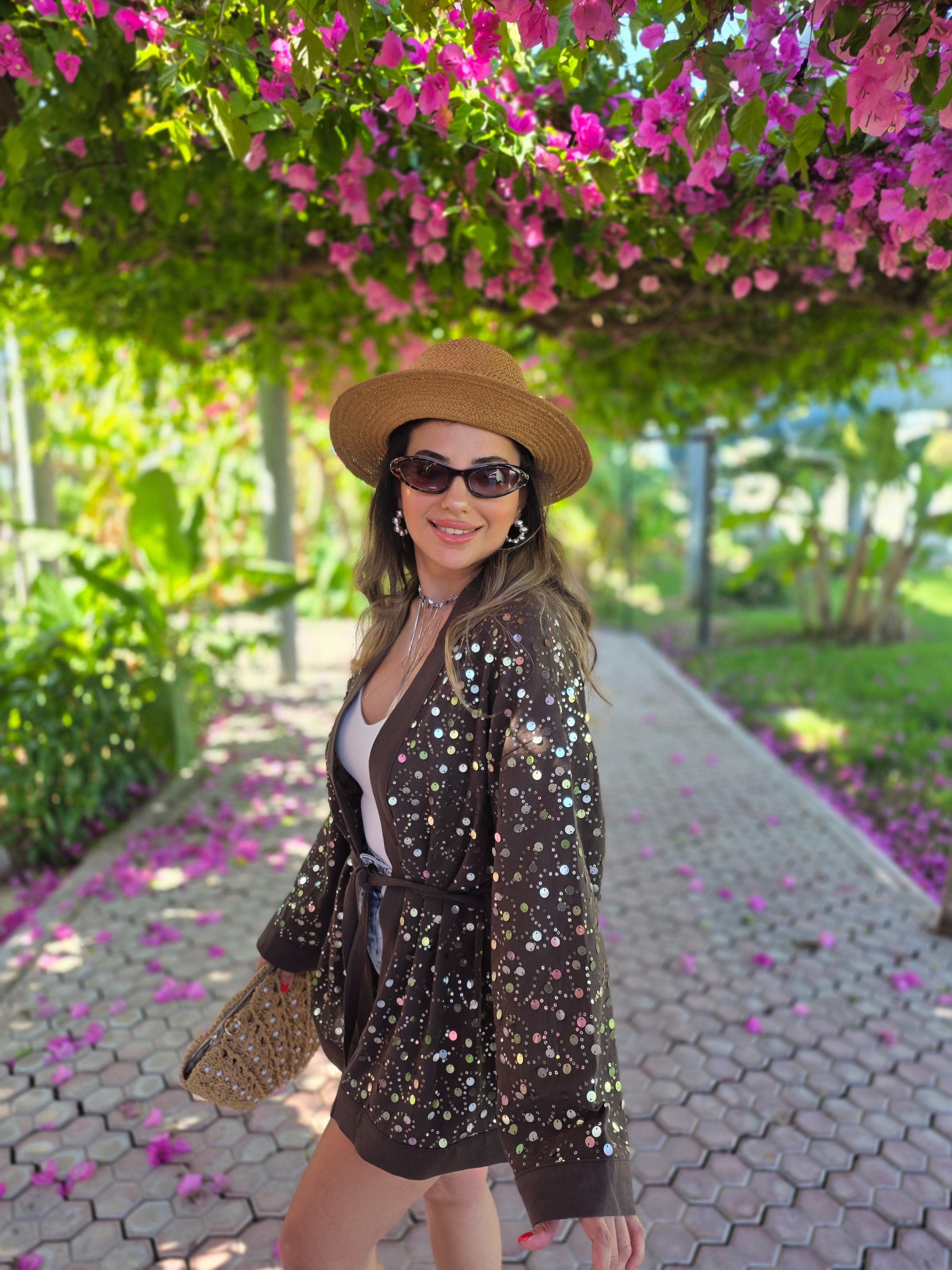 11915 Pul Detaylı Premium Kimono