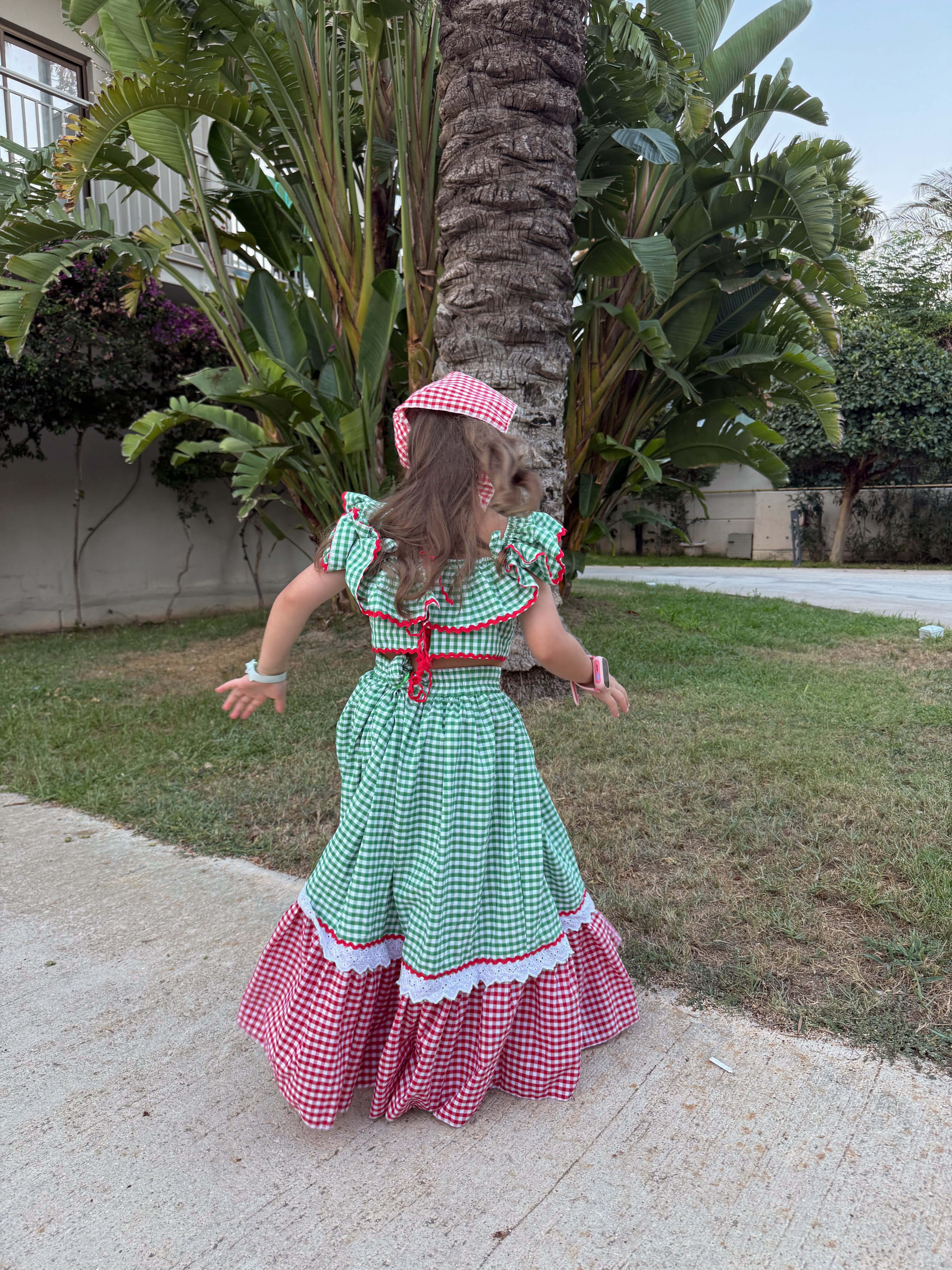 12049 Kids Bandanalı Ekose 3 Lü Takım 3-4/9-10 Yaş