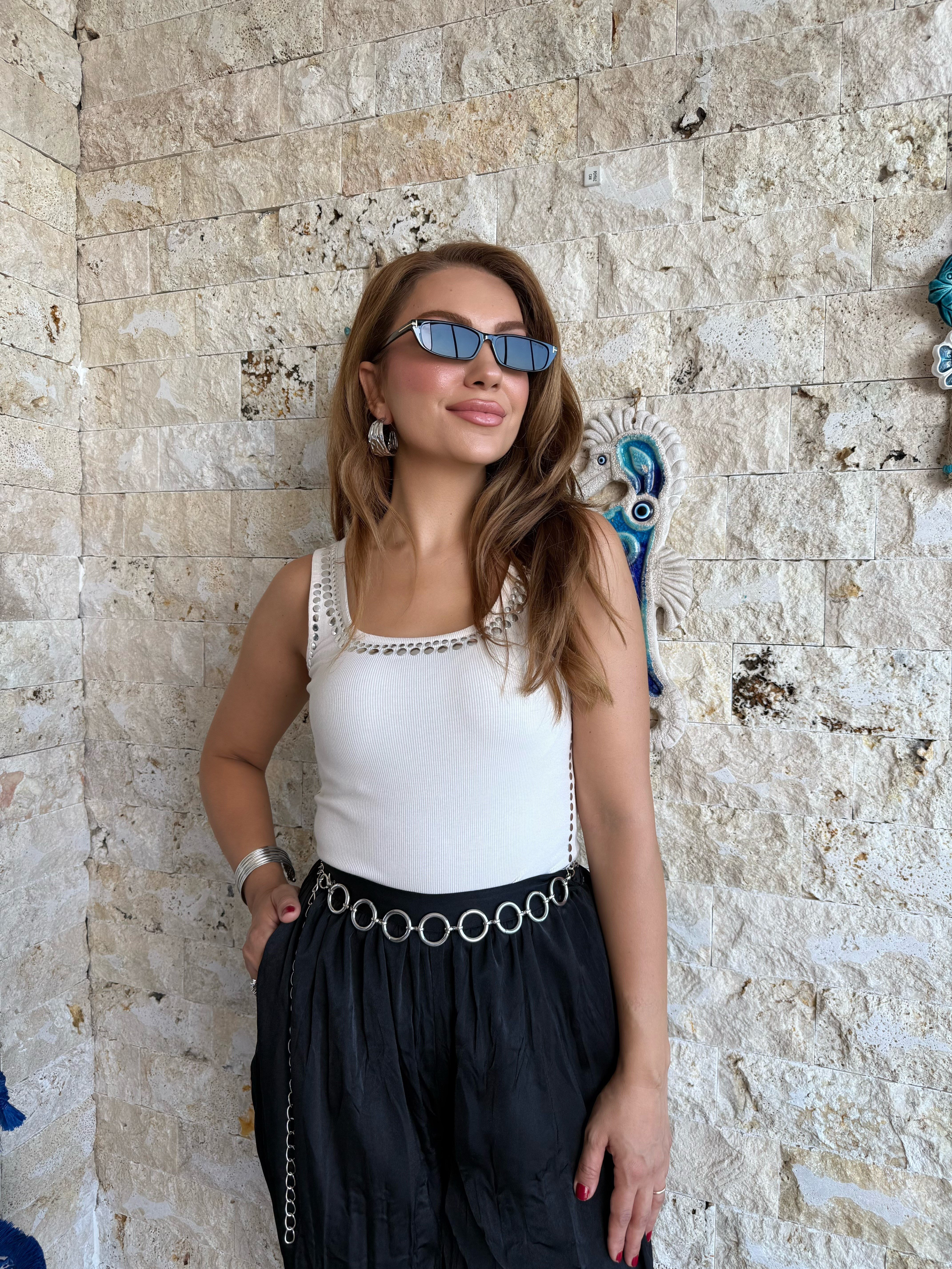 12083  Zımba Detaylı Atlet Bluz