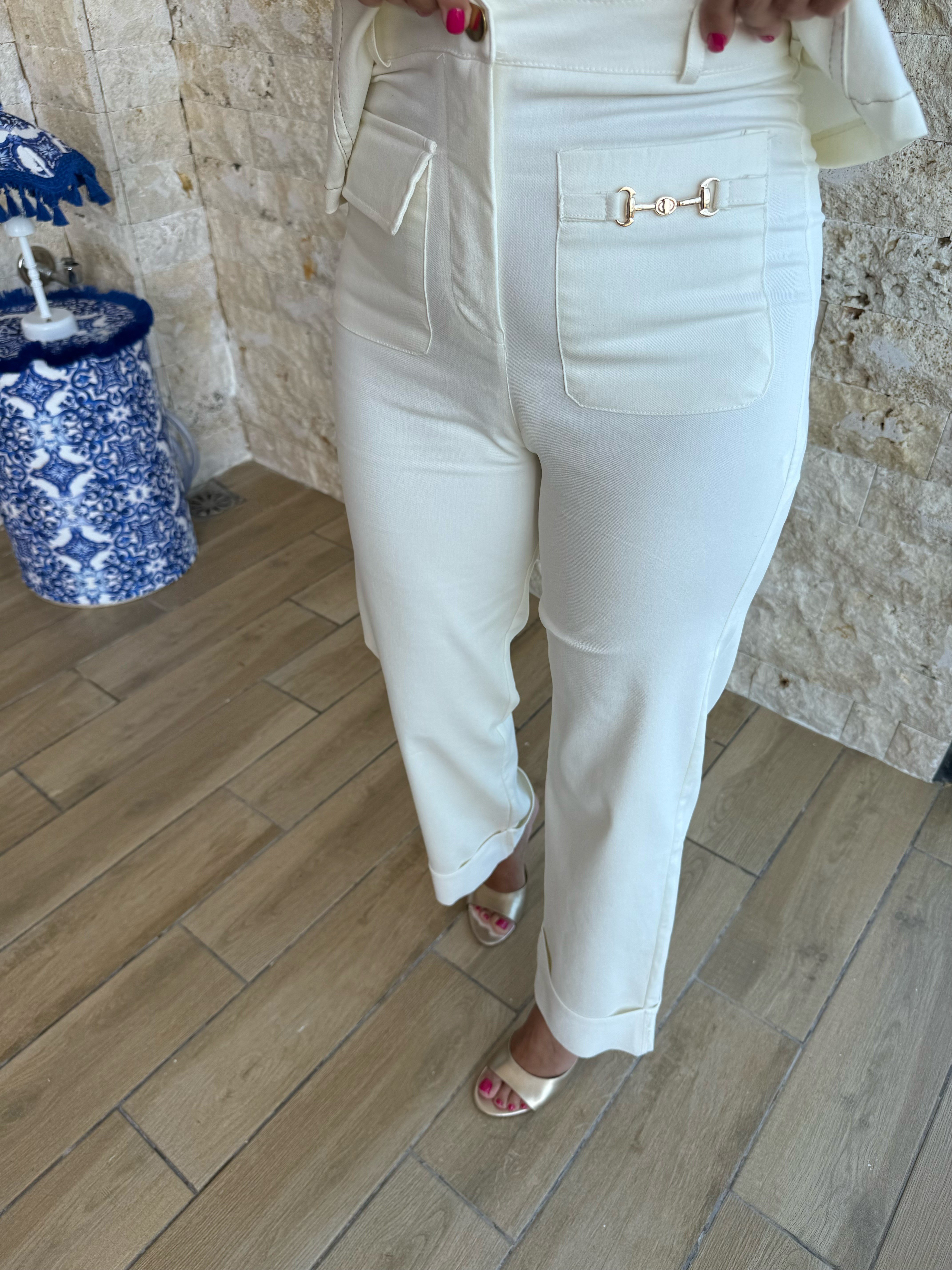 12097 Gold Aksesuar Detaylı PAntolon