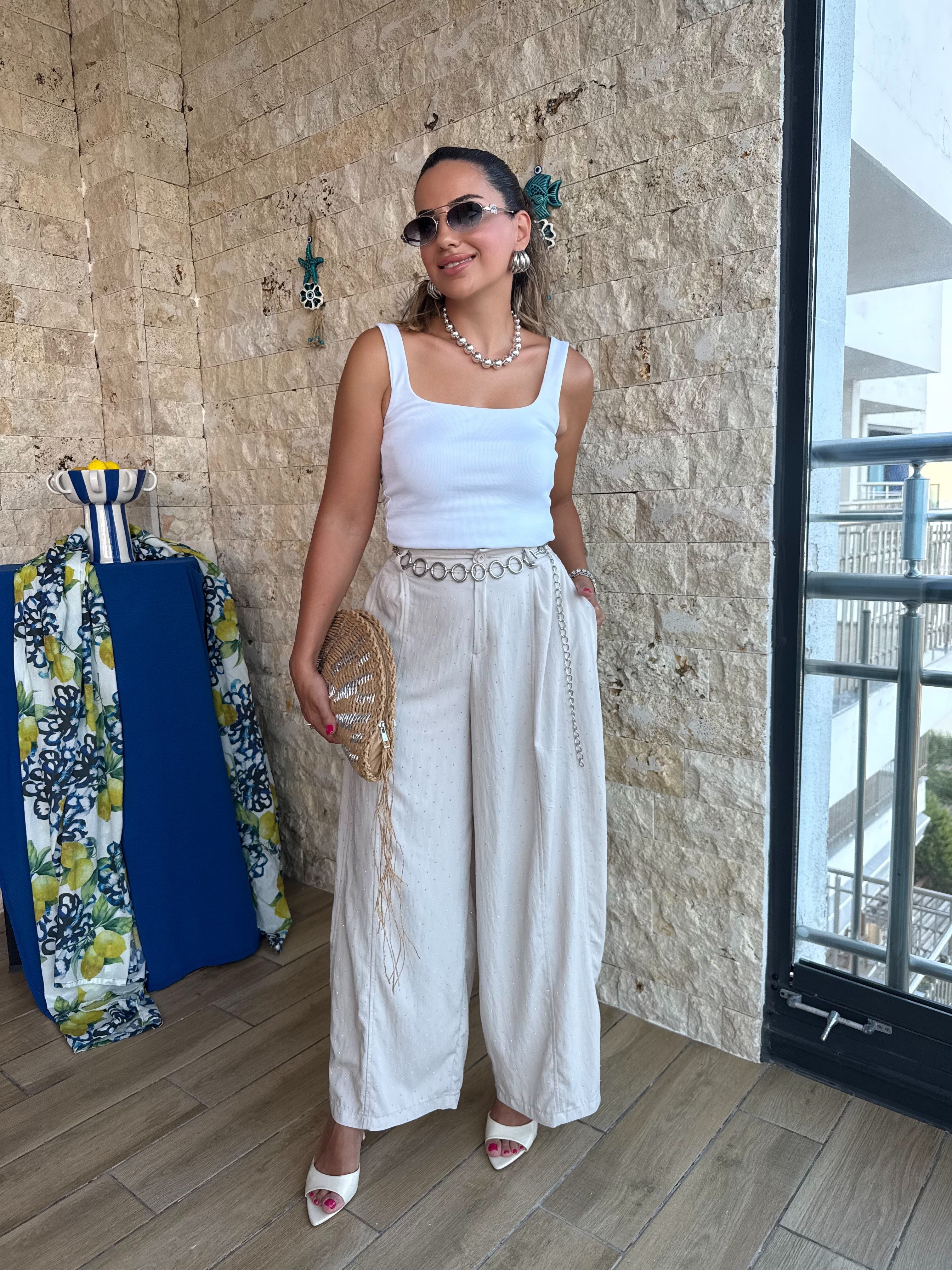 12103 Taşlı Pantolon