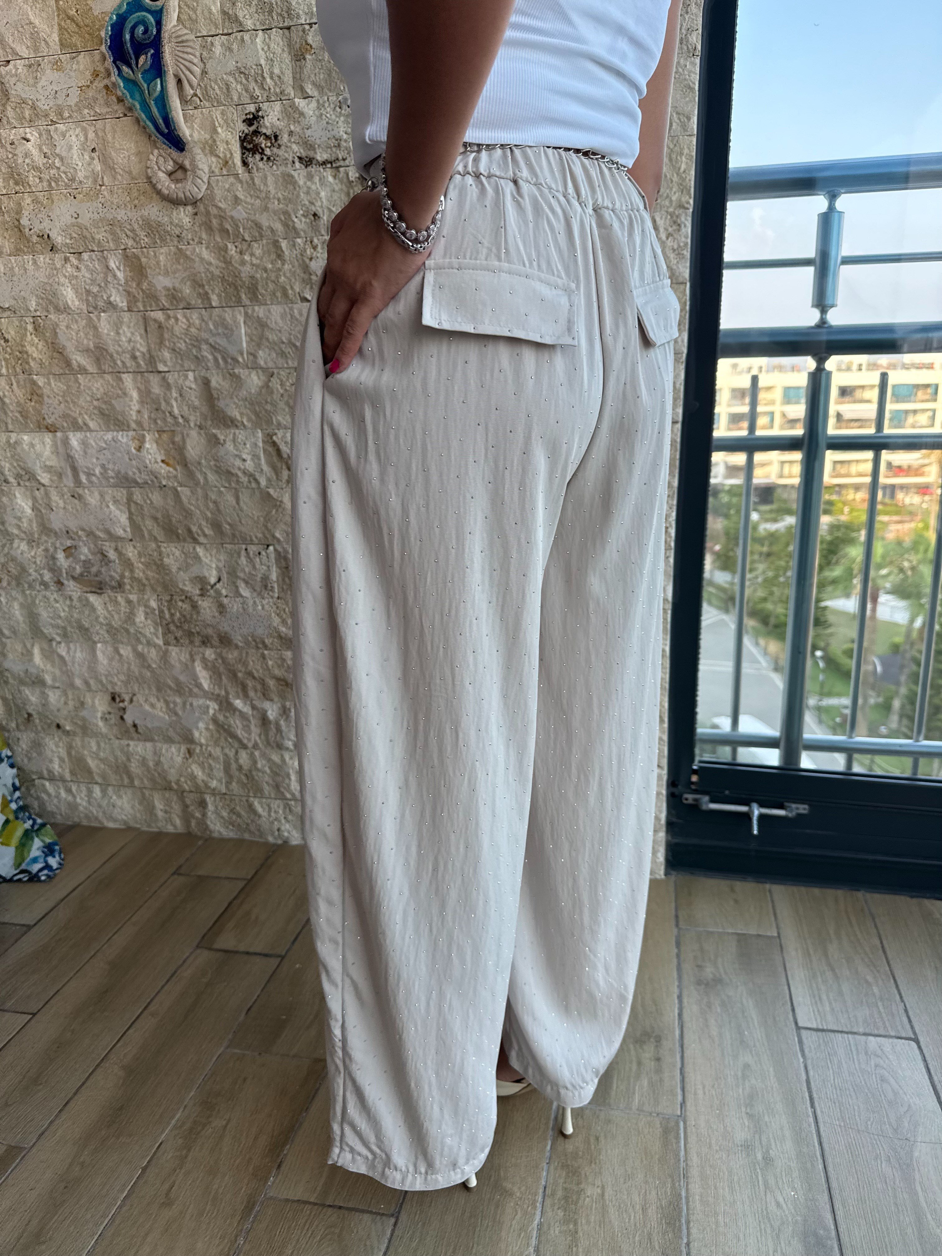 12103 Taşlı Pantolon