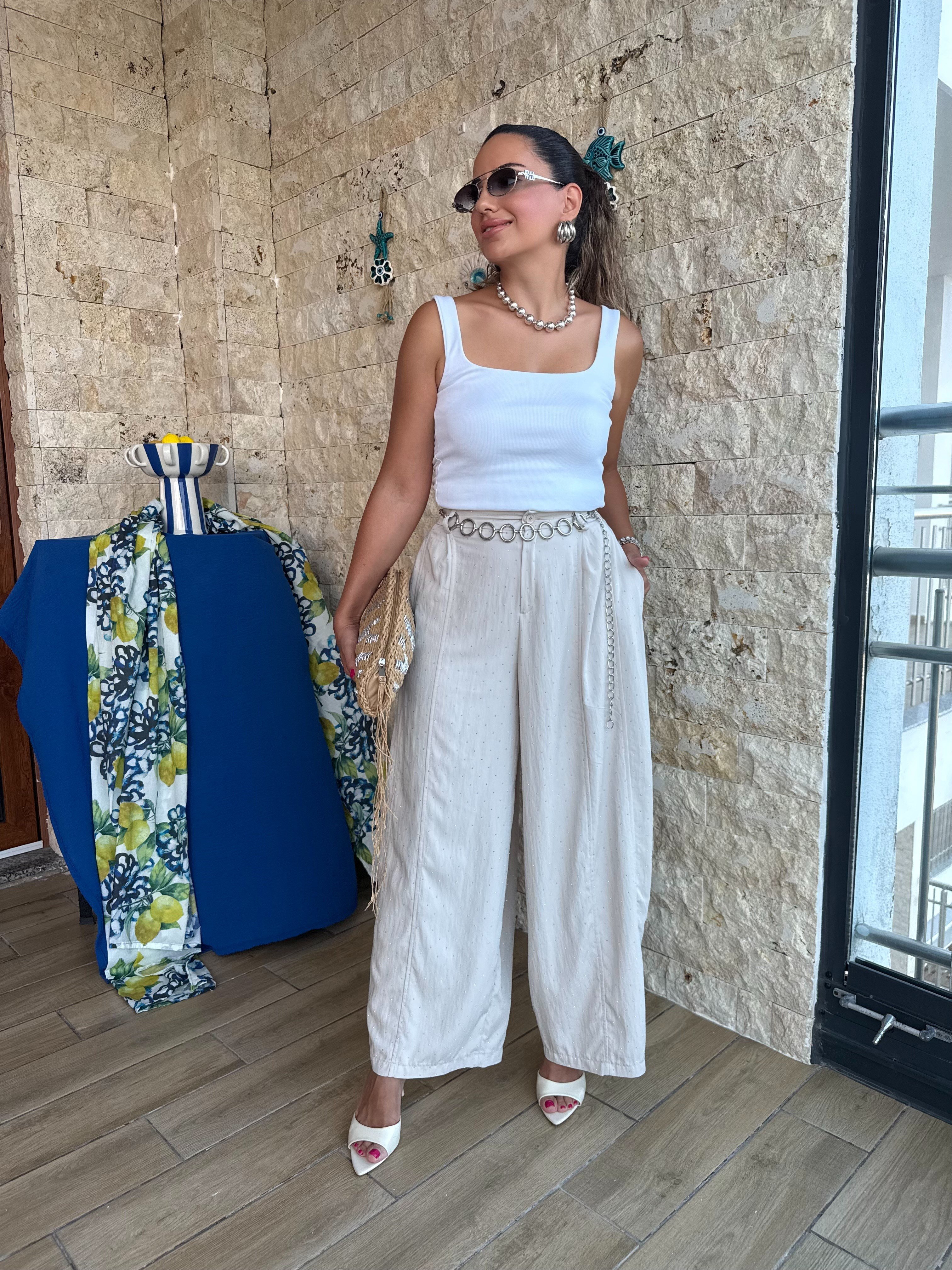 12103 Taşlı Pantolon