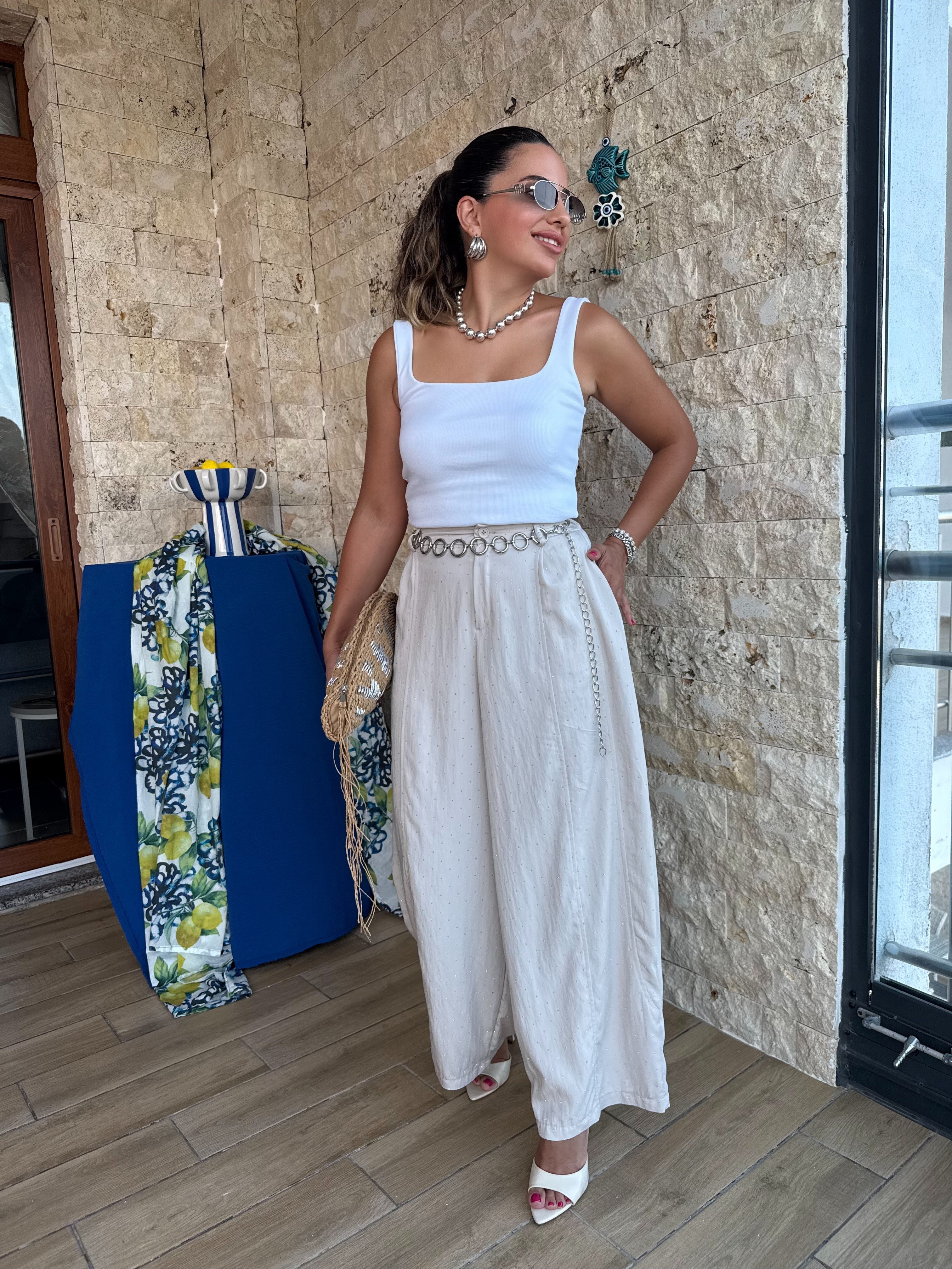 12103 Taşlı Pantolon