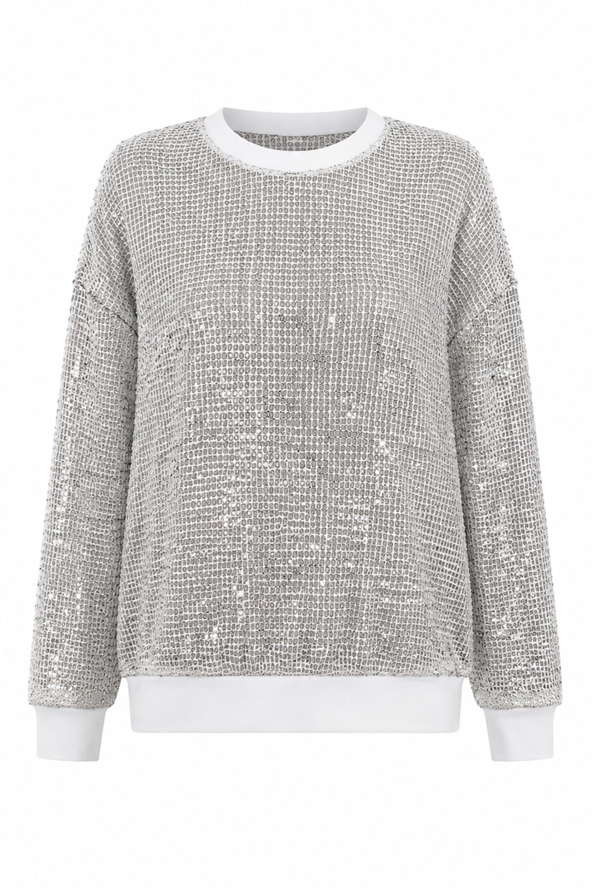 12113 Payetli Transparan Sweatshirt