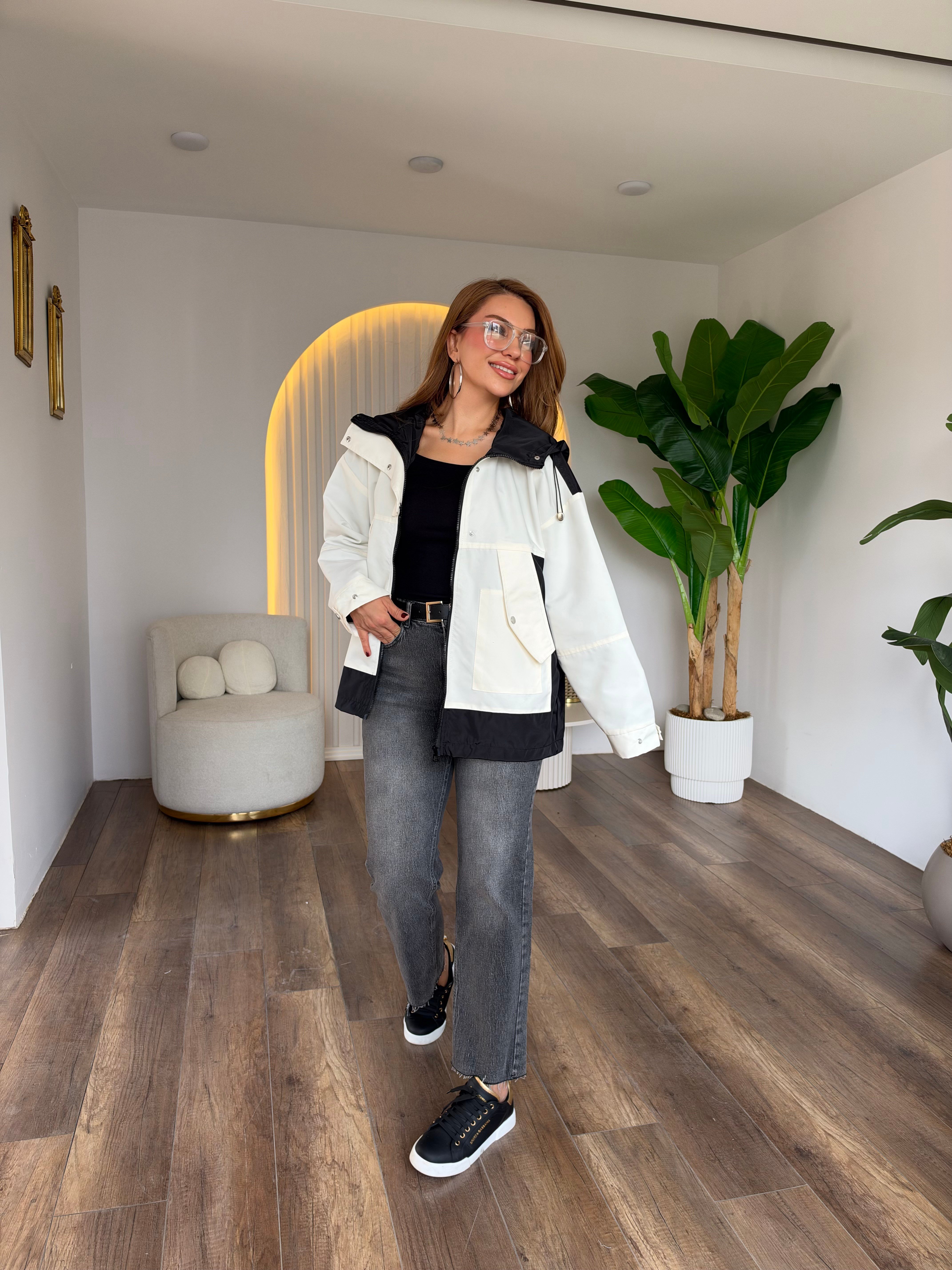 12149 Denim Detaylı Ceket