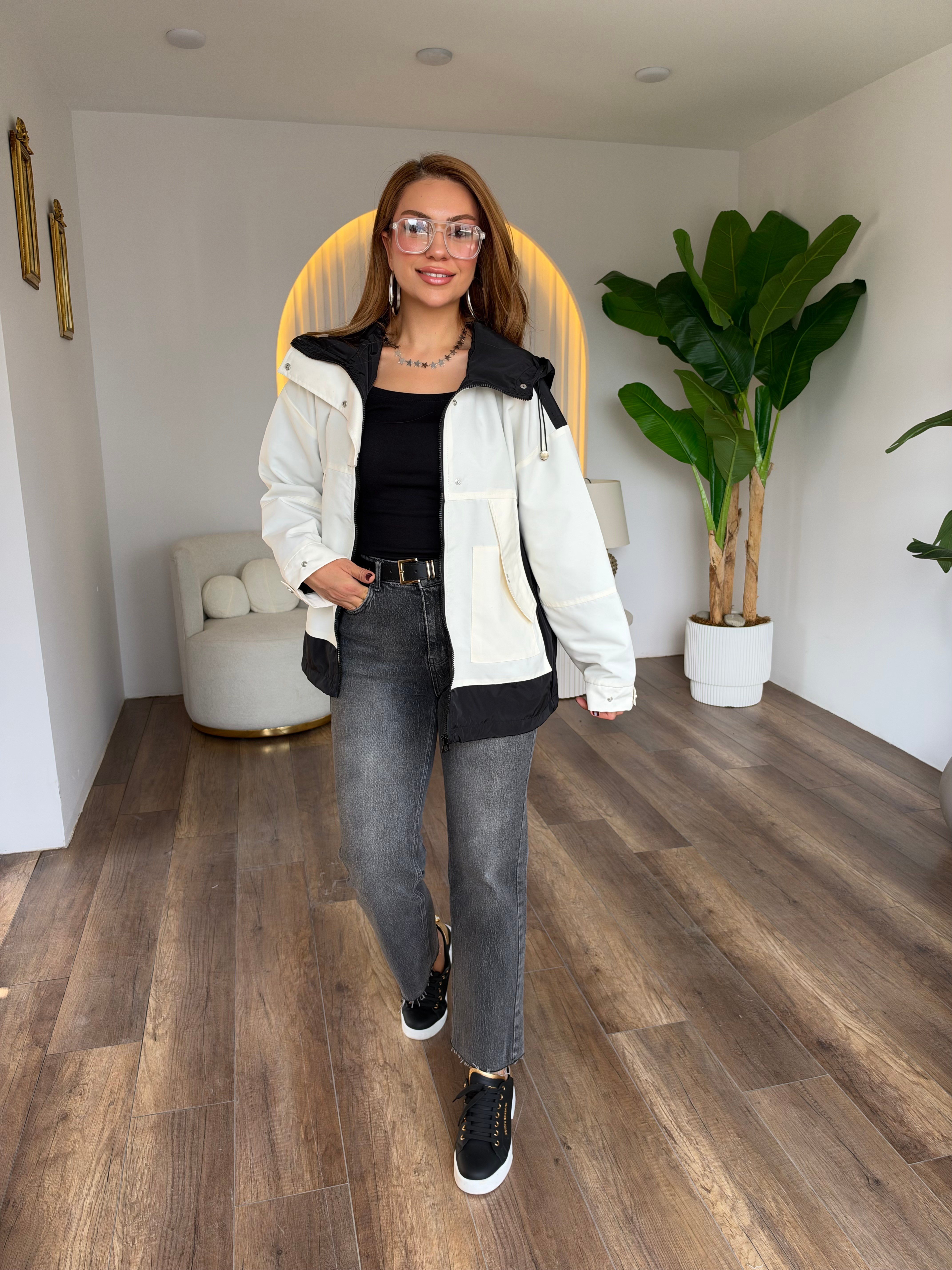 12149 Denim Detaylı Ceket