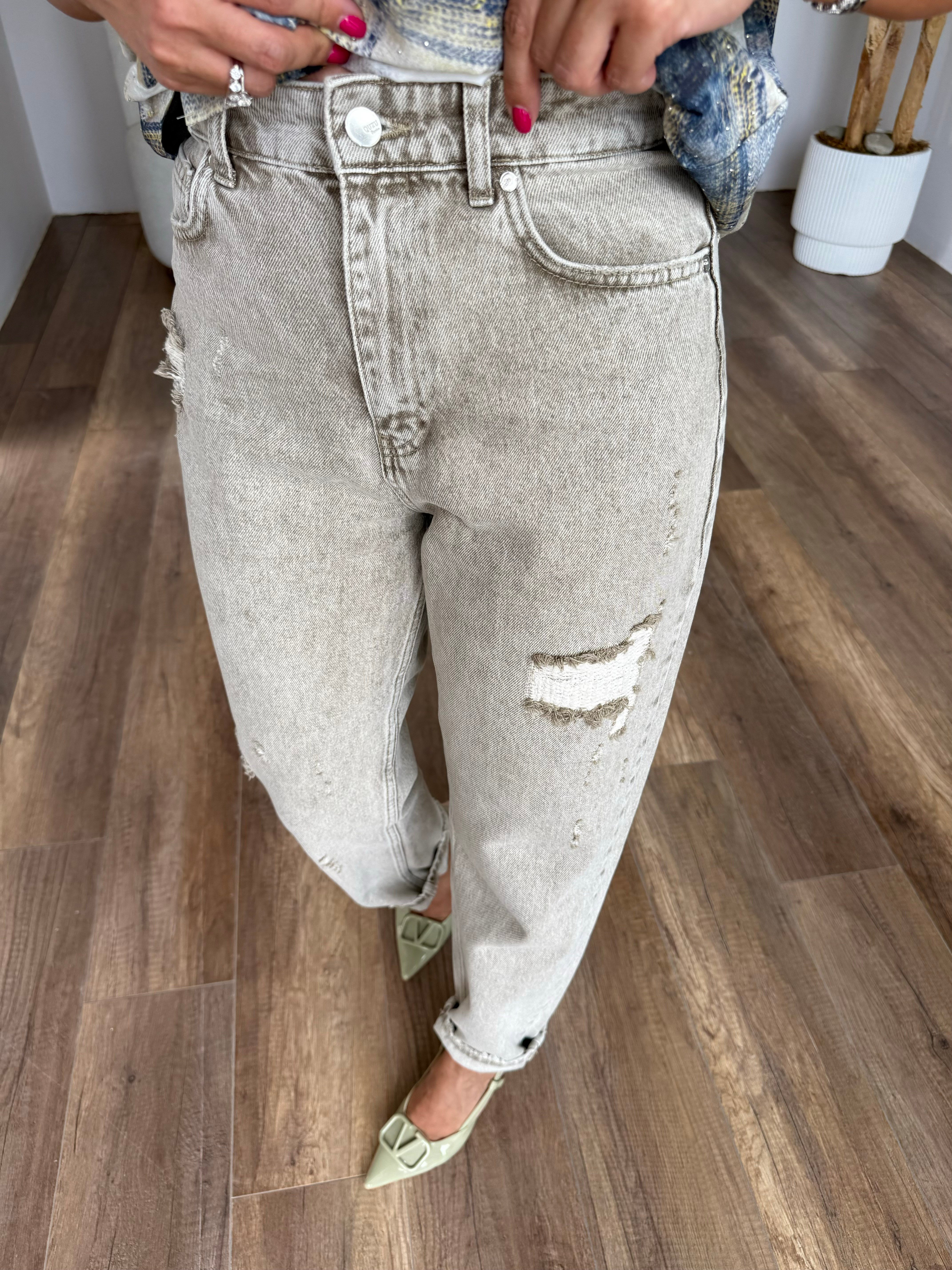 12194 Lazer Yıkama Detaylı Jean