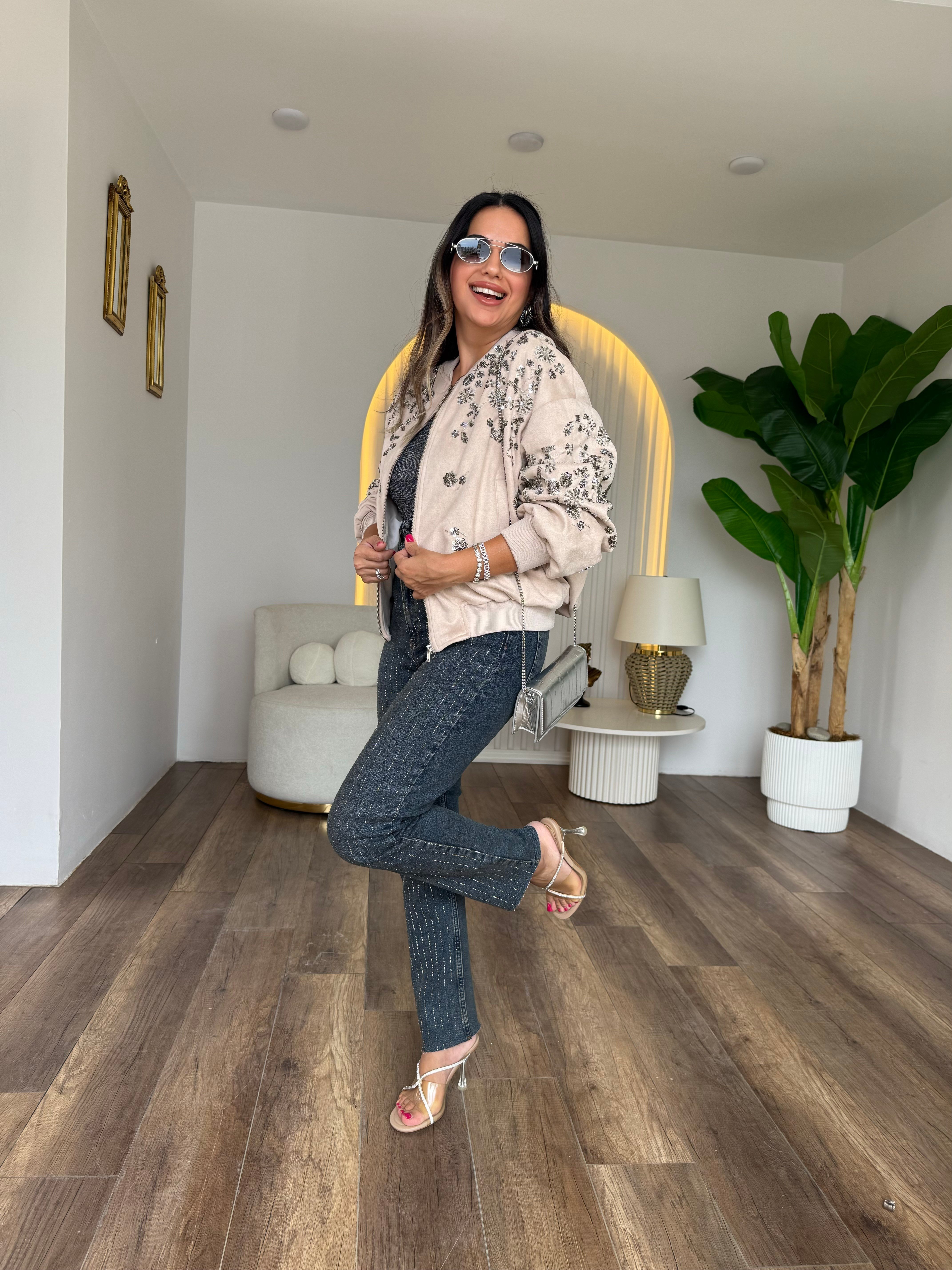12246 İşleme Detaylı Mont Ceket
