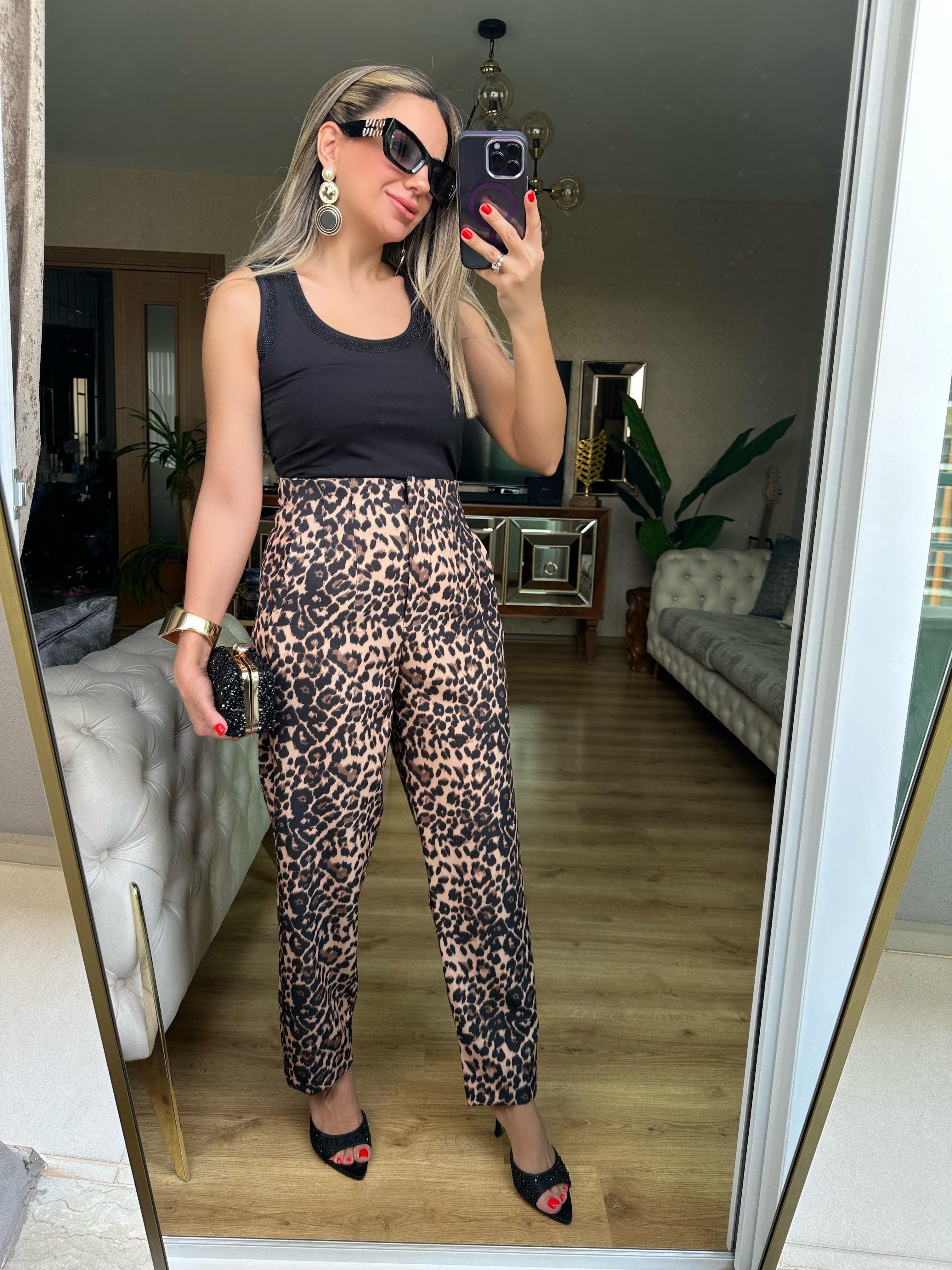 8443 Leopar Pantolon